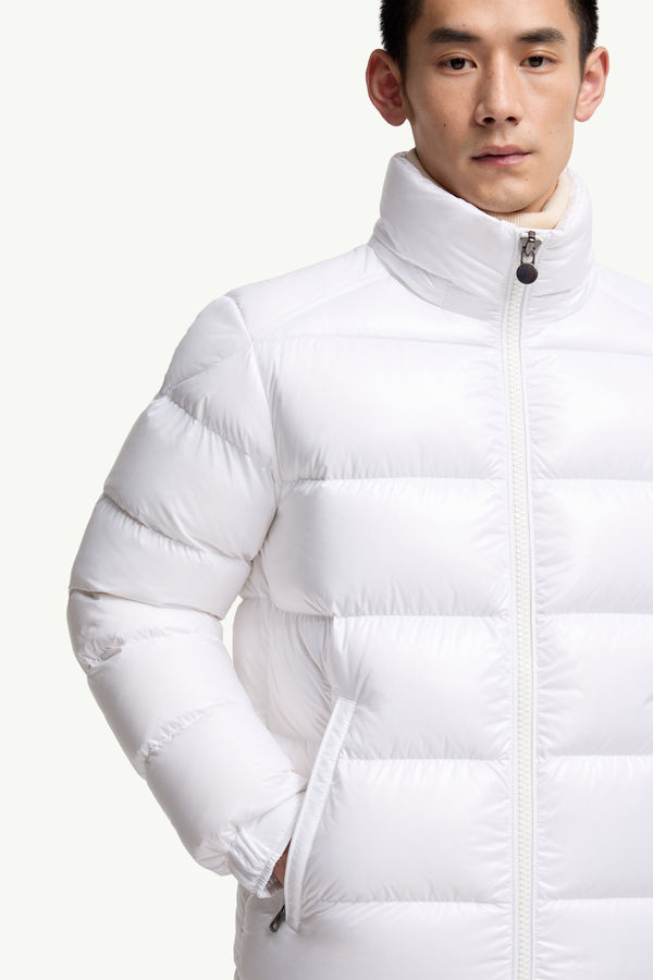 Moncler Maya Hooded Short Down Jacket Men White Moncler 5