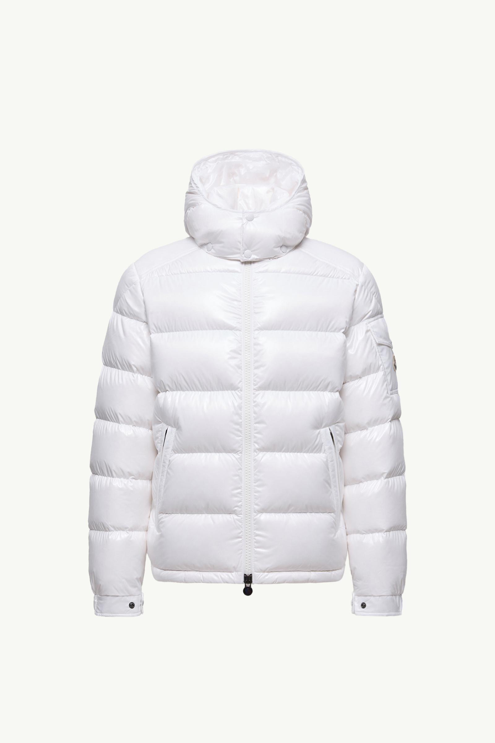 MONCLER ホワイト ジャンパー White Moncler Maya 70 Hooded Short Down Jacket - Short Down