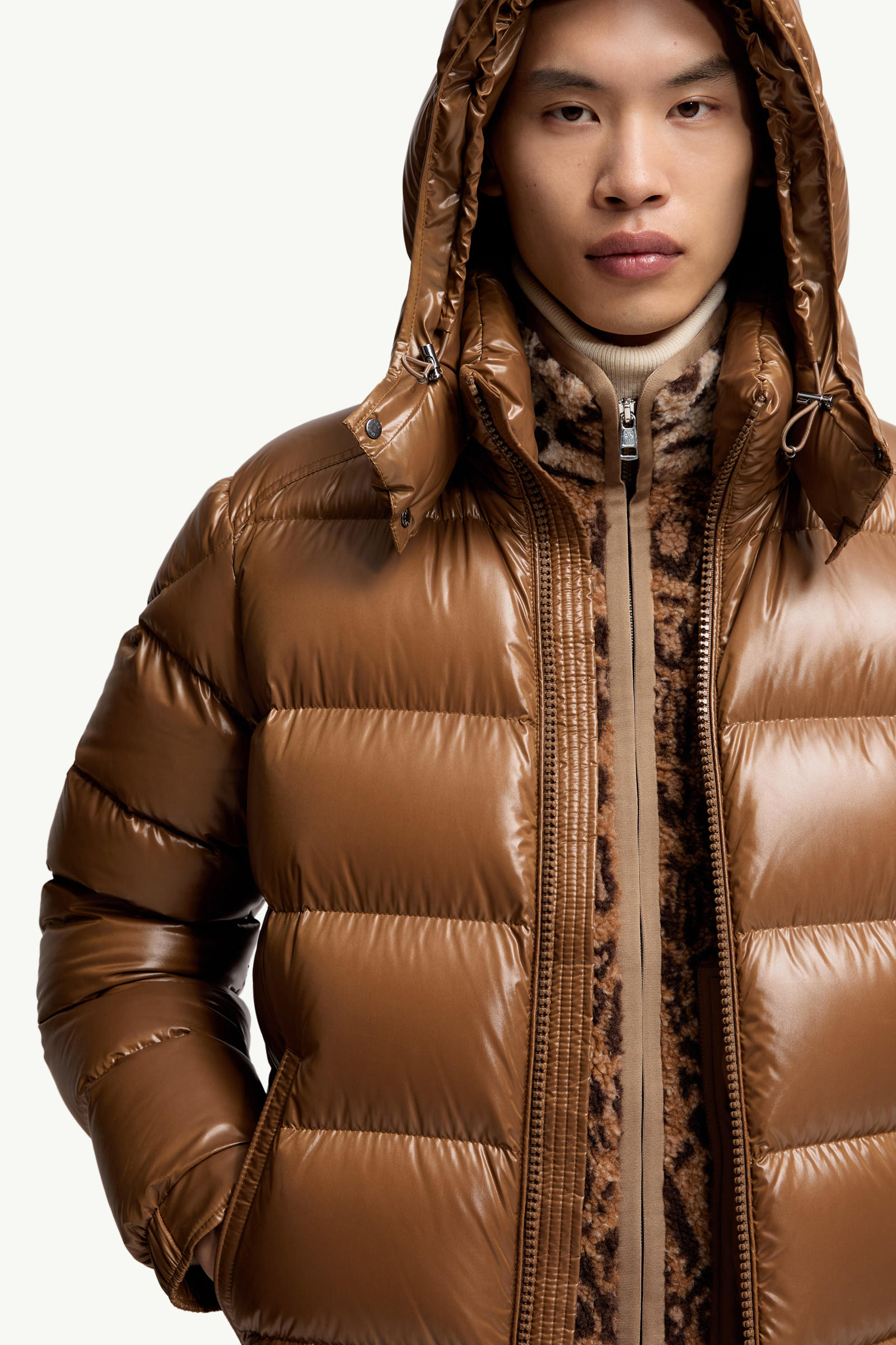 Doudoune courte à capuche Moncler Maya Hommes Beige Moncler 6