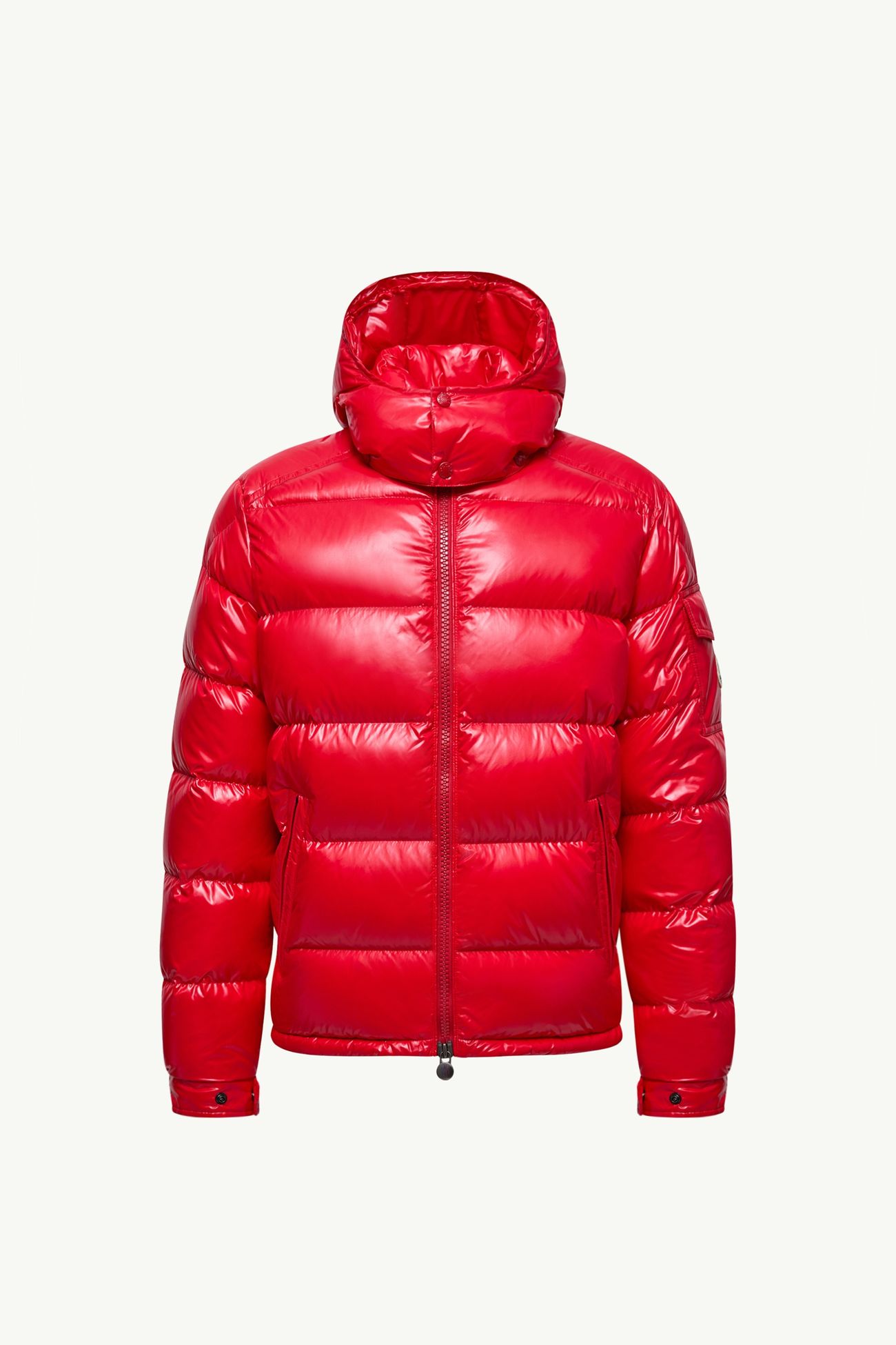 レッド Moncler Mayaショートダウンジャケット : ショートダウン 