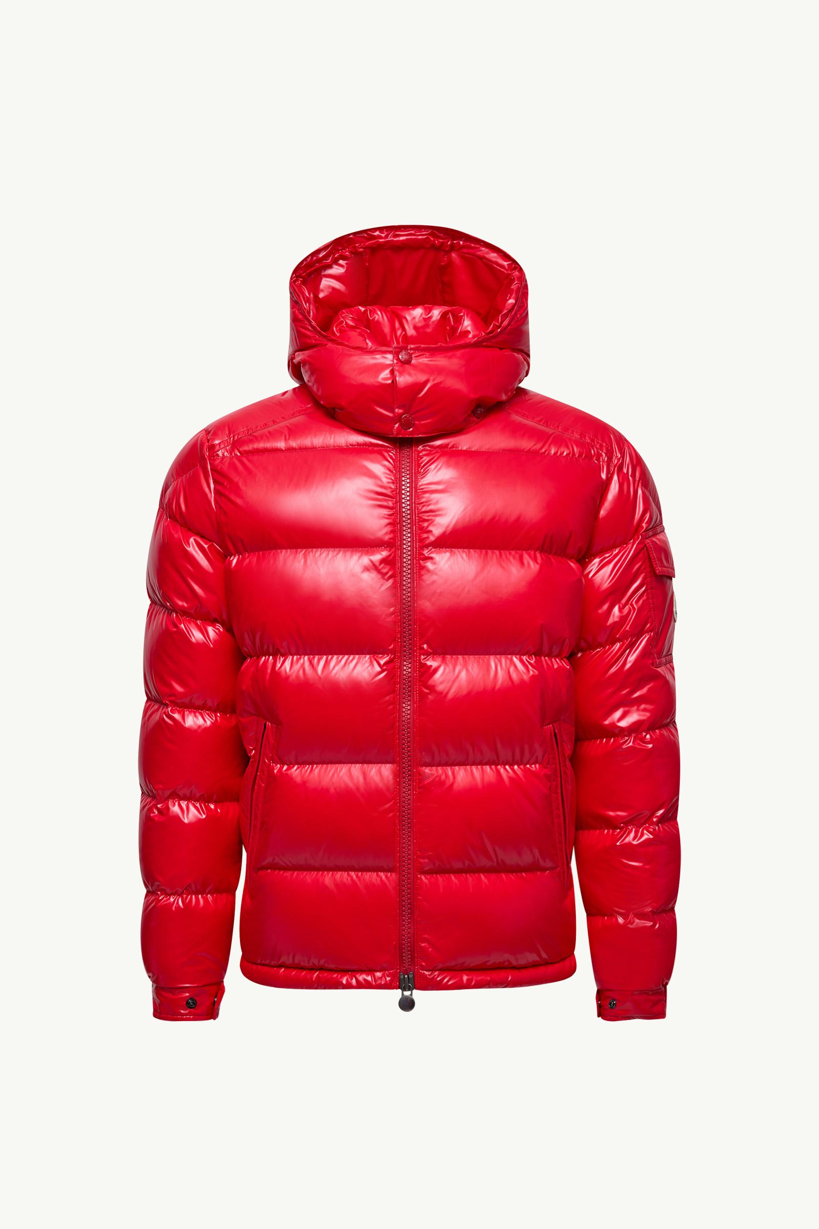 红色Moncler Maya男士连帽短款羽绒夹克外套- 短款羽绒服for 男装