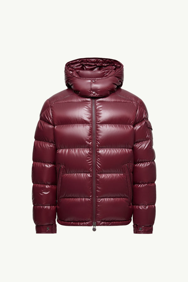 Moncler Maya Hooded Short Down Jacket Men Burgundy Moncler 2