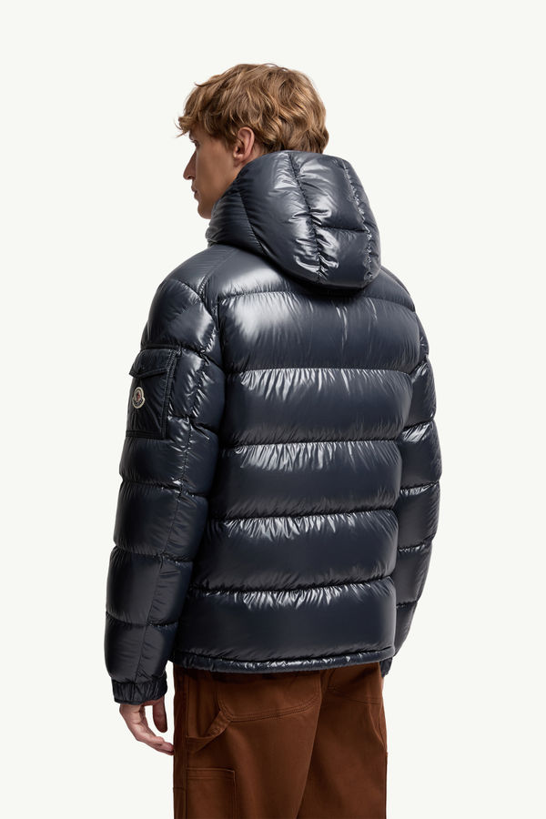 Moncler Maya Hooded Short Down Jacket Men Navy Blue Moncler 4