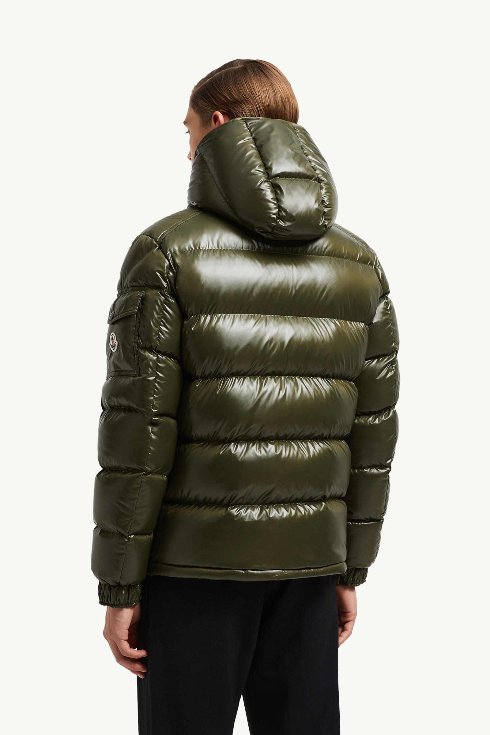 Doudoune courte à capuche Moncler Maya Hommes Vert Olive Moncler 4