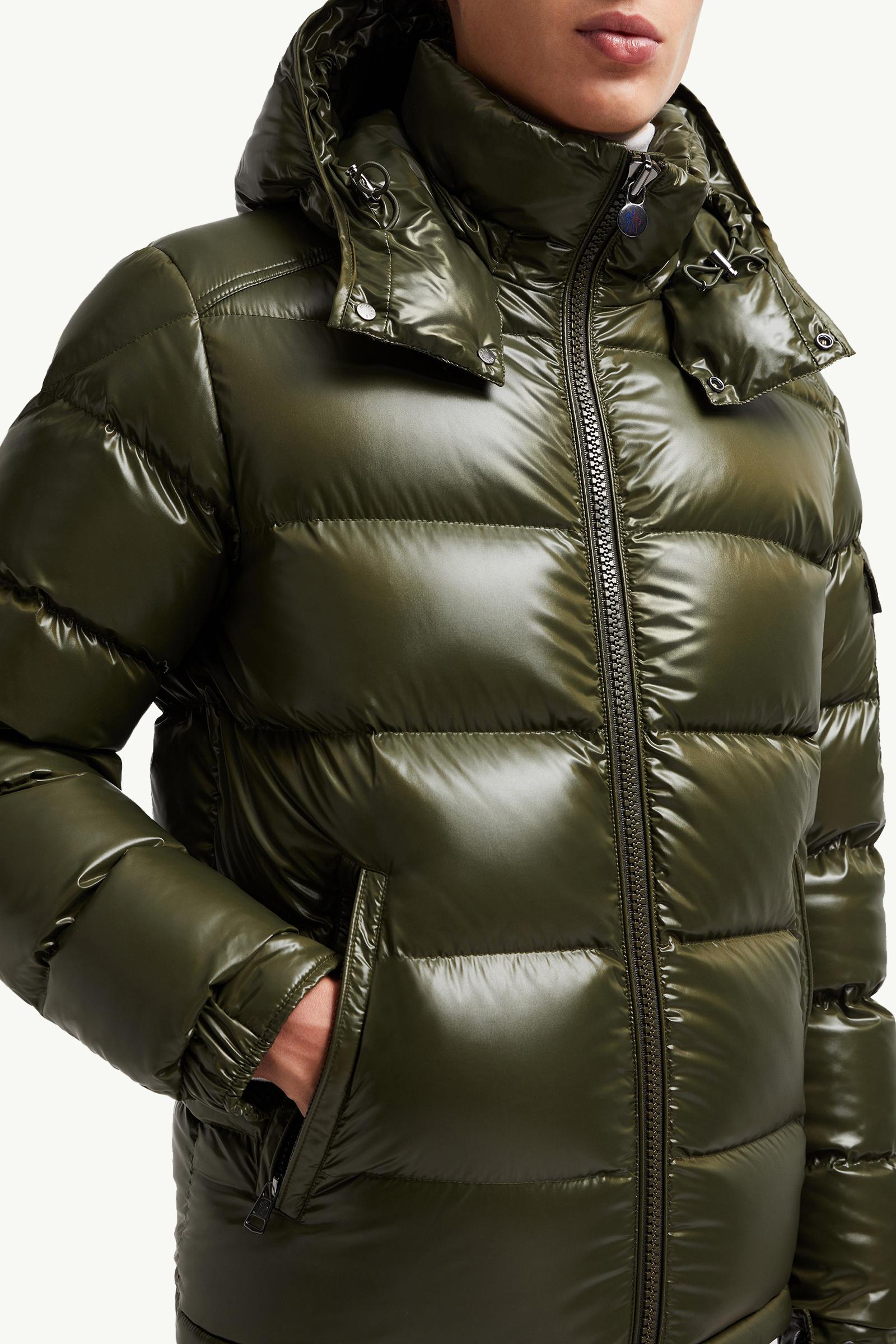 ダウンジャケット・コート Moncler Olive Green Nylon Lombi Down Jacket ダウンジャケット・コート MONCLER OLIVE GREEN NYLON LOMBI