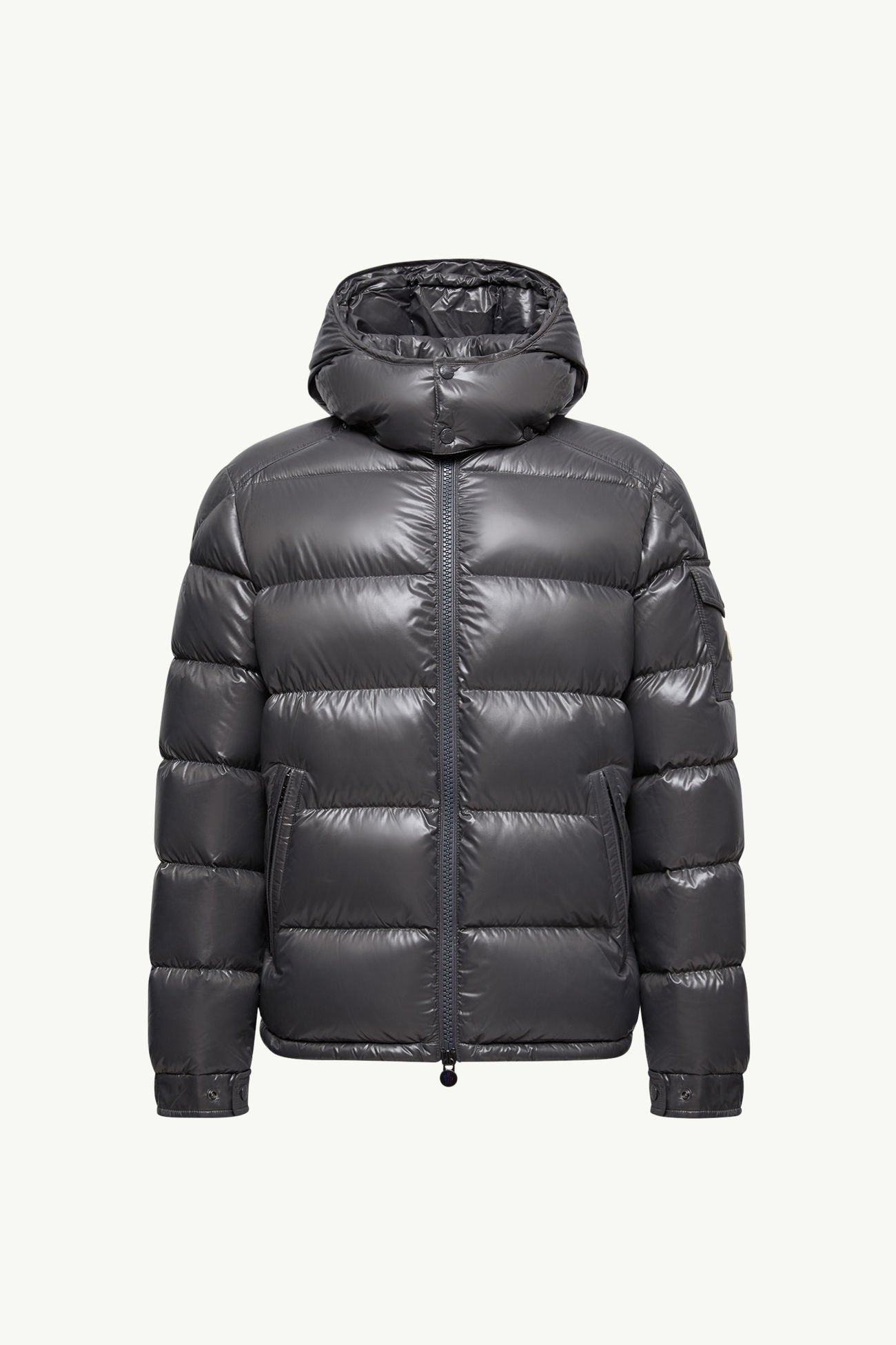 Moncler Maya Hooded Short Down Jacket Men Dark Grey Moncler 2