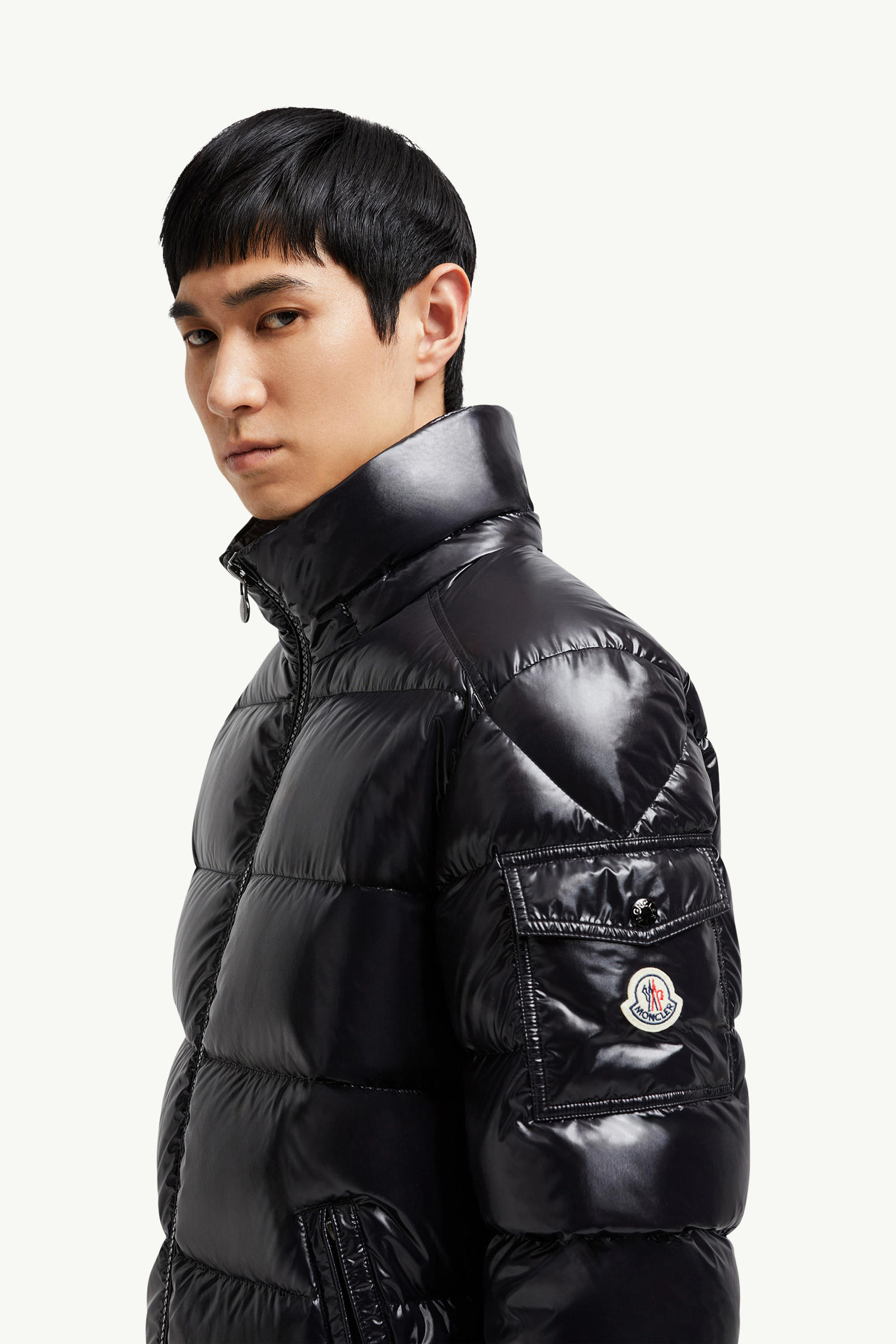 Moncler Maya Hooded Short Down Jacket Men Black Moncler 1