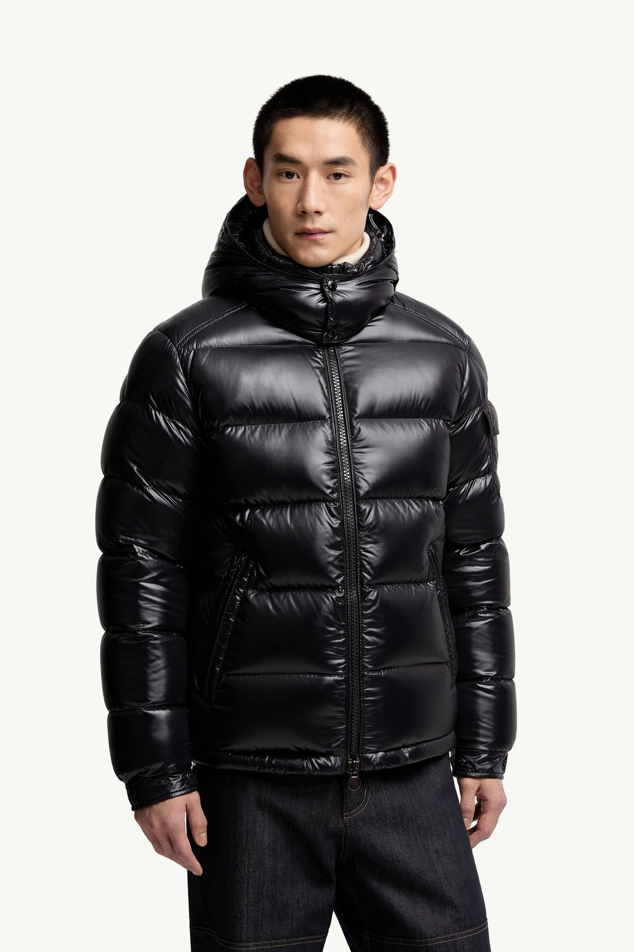 Moncler Maya連帽短身羽絨外套 男士 黑色 Moncler 3