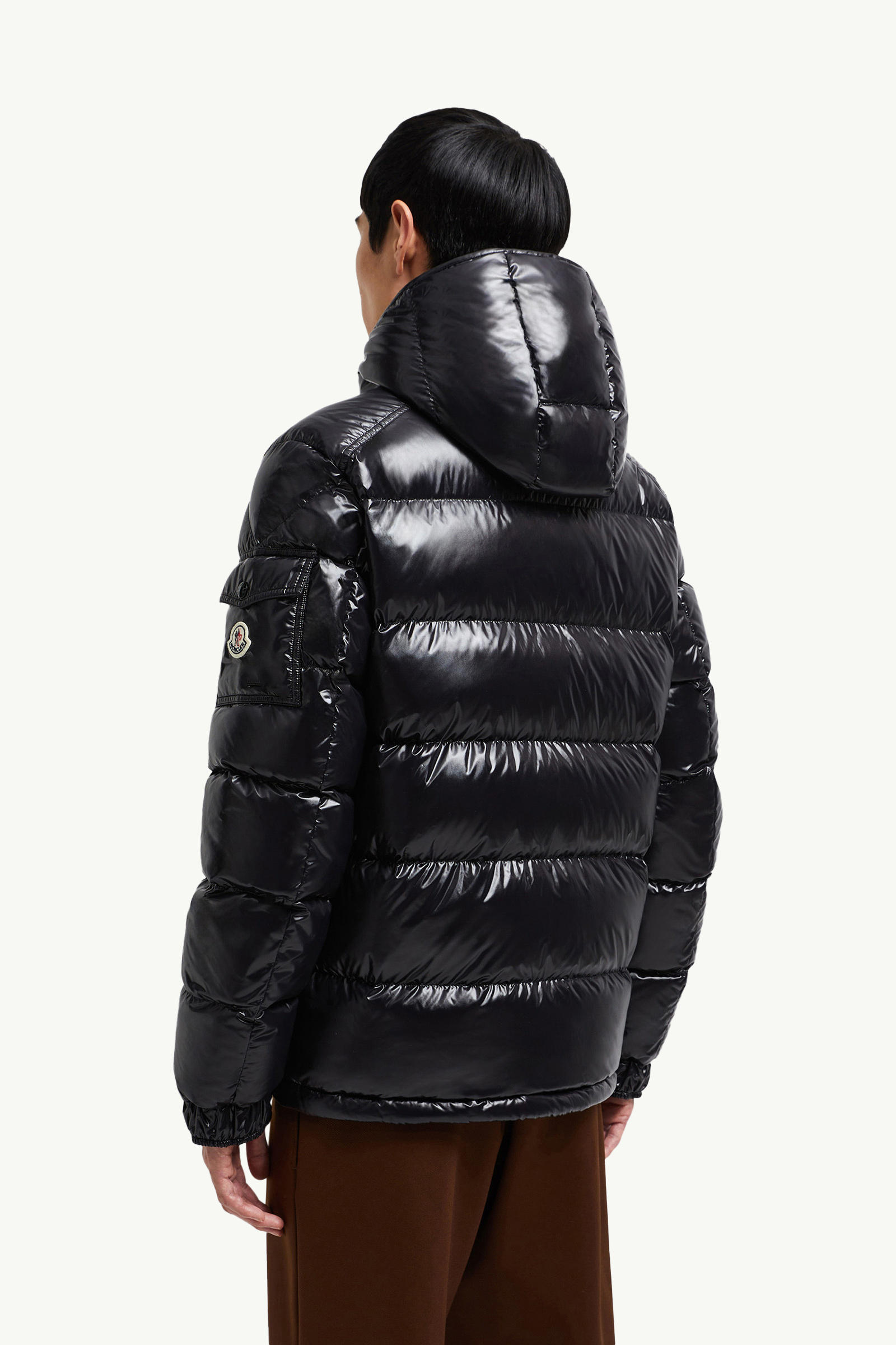 Moncler Maya Hooded Short Down Jacket Men Black Moncler 4