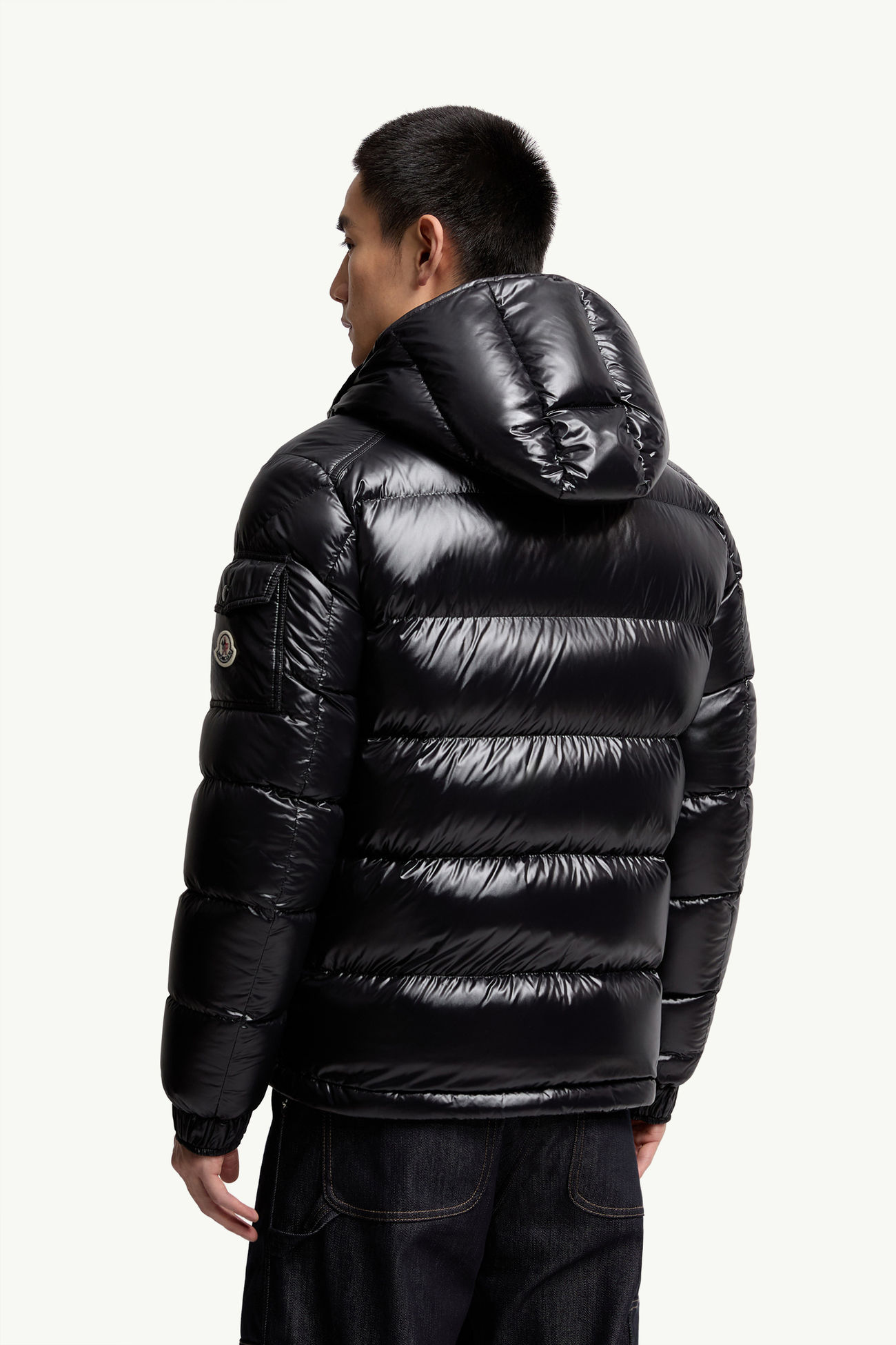 Moncler Maya連帽短身羽絨外套 男士 黑色 Moncler 4
