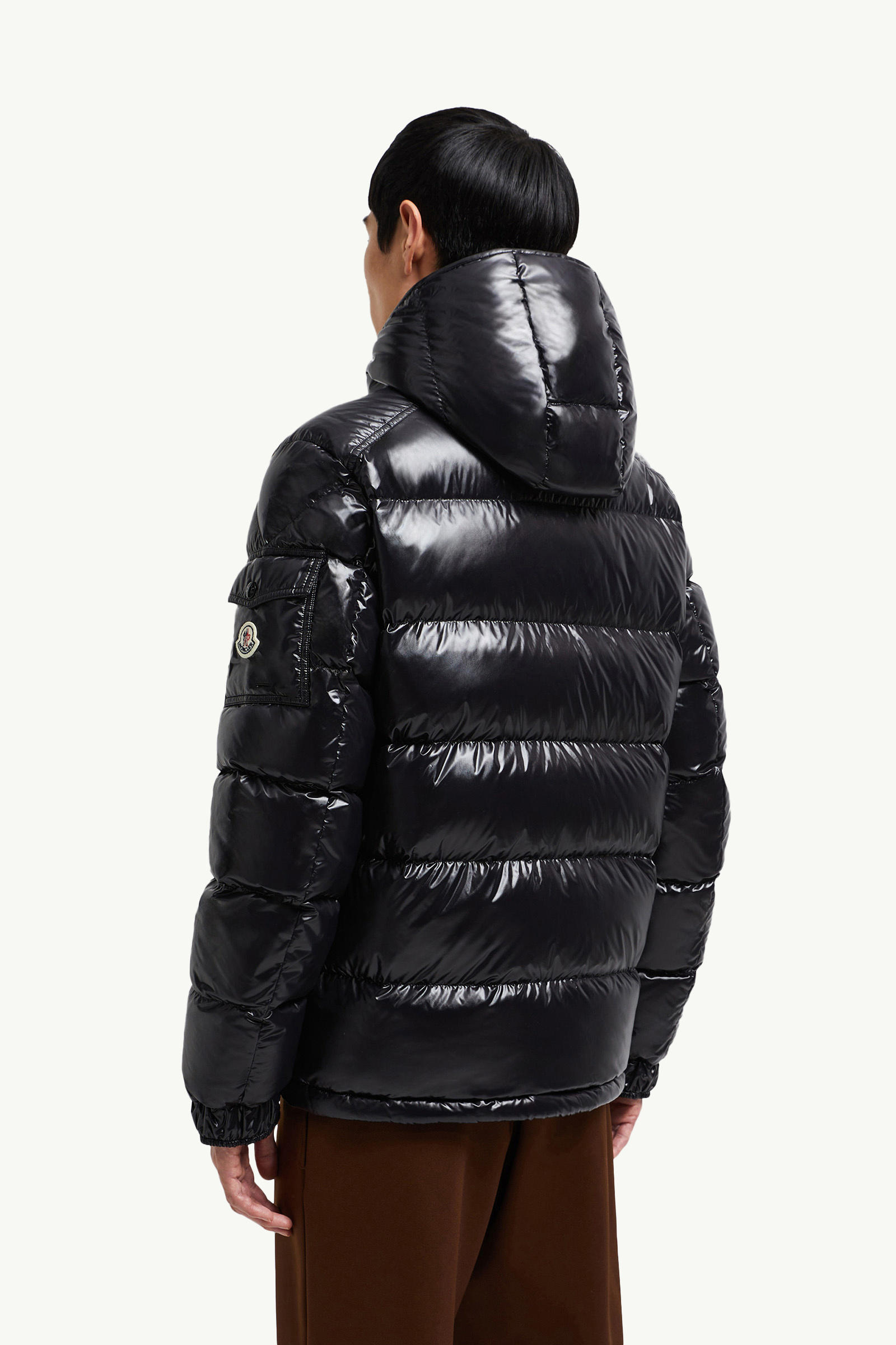 Moncler Maya Hooded Short Down Jacket Men Black Moncler 4