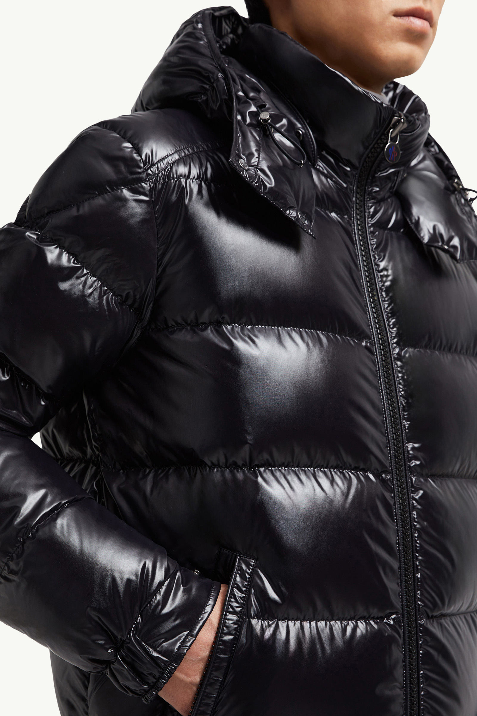 Moncler Maya Hooded Short Down Jacket Men Black Moncler 5