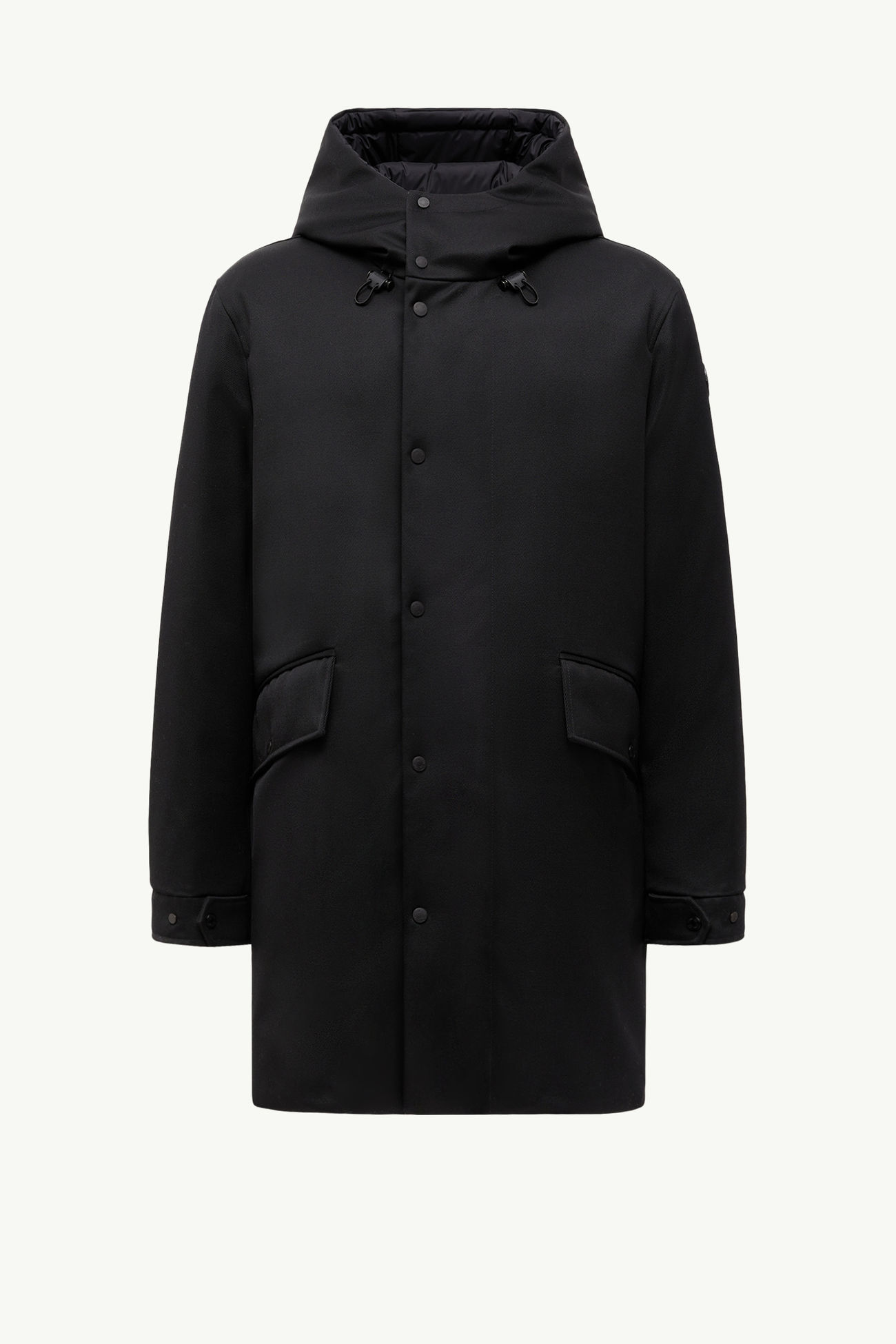 Plumífero largo con capucha de lana reversible Merri Hombre Negro Moncler 2