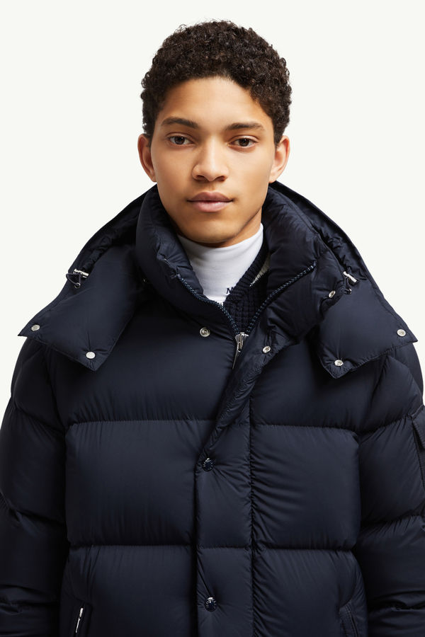Hanoverian連帽長身羽絨外套 男士 夜藍色 Moncler 6