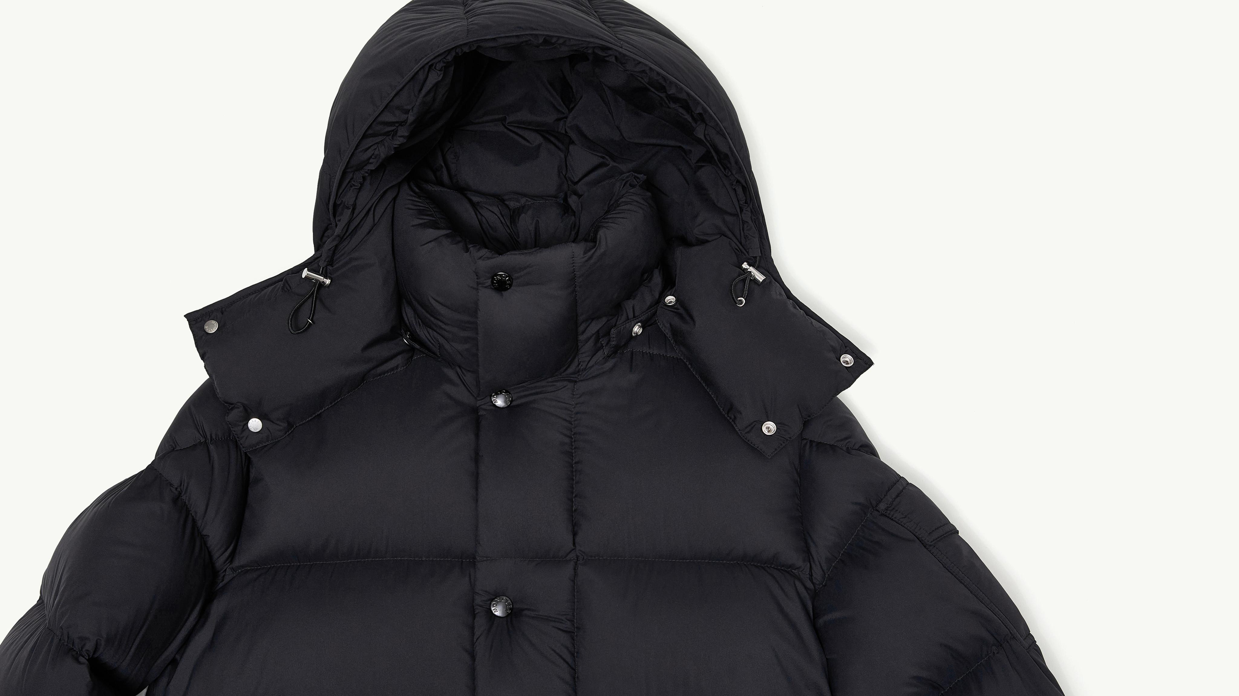 〈 MONCLER 〉Nylon Long Hooded Spring Black Hanoverian Hooded Long Down Jacket - Long Down Jackets for