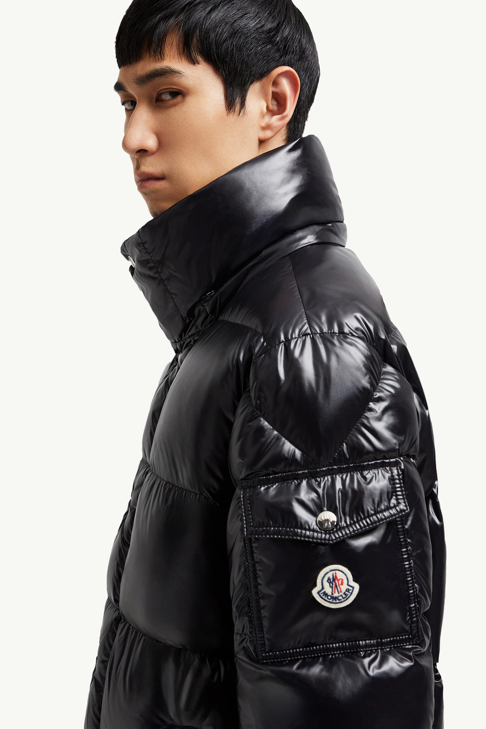 Hanoverian Hooded Square-Quilted Long Down Jacket Men Black Moncler 1