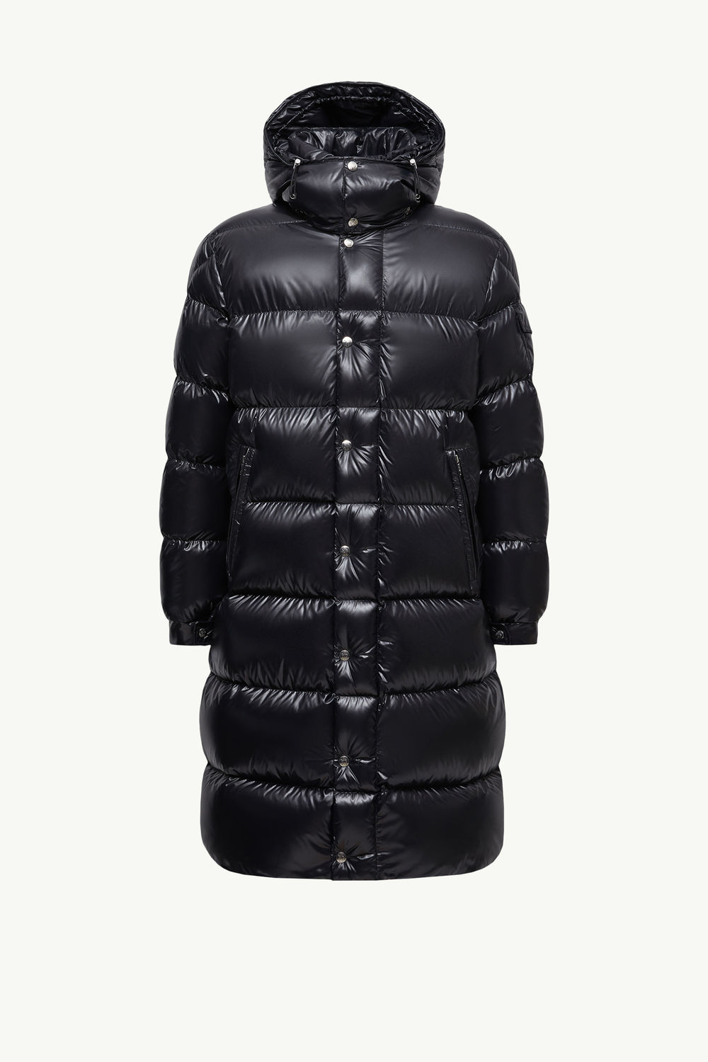Hanoverian Hooded Square-Quilted Long Down Jacket Men Black Moncler 2