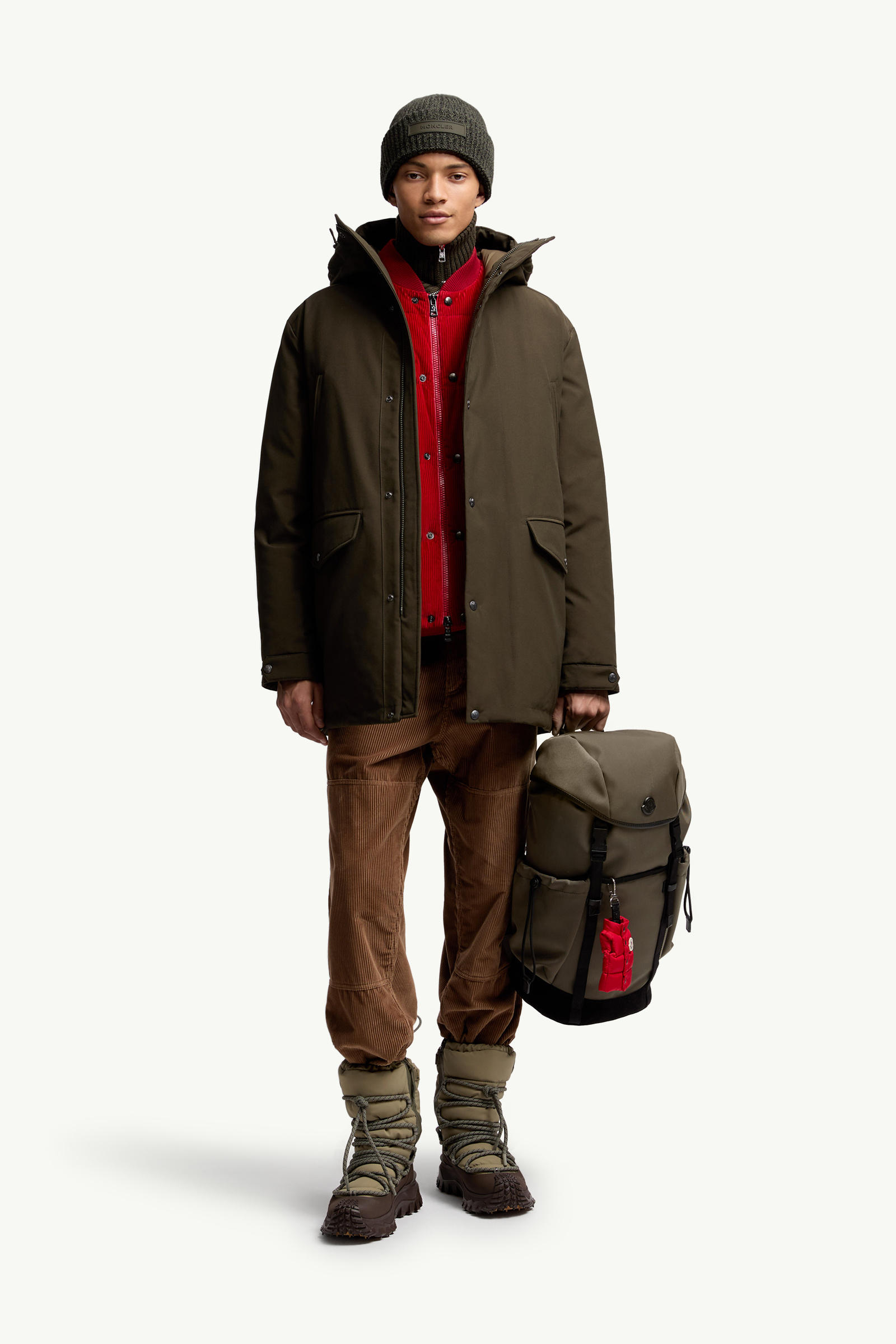 Livradois Hooded Short Down Jacket Men Dark Green Moncler 0