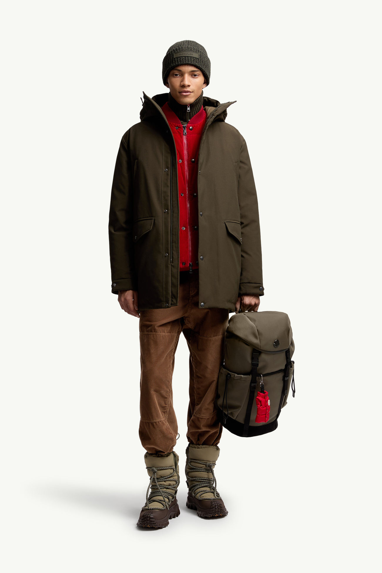 Livradois男士中长款羽绒夹克外套 男士 深绿色 Moncler 0