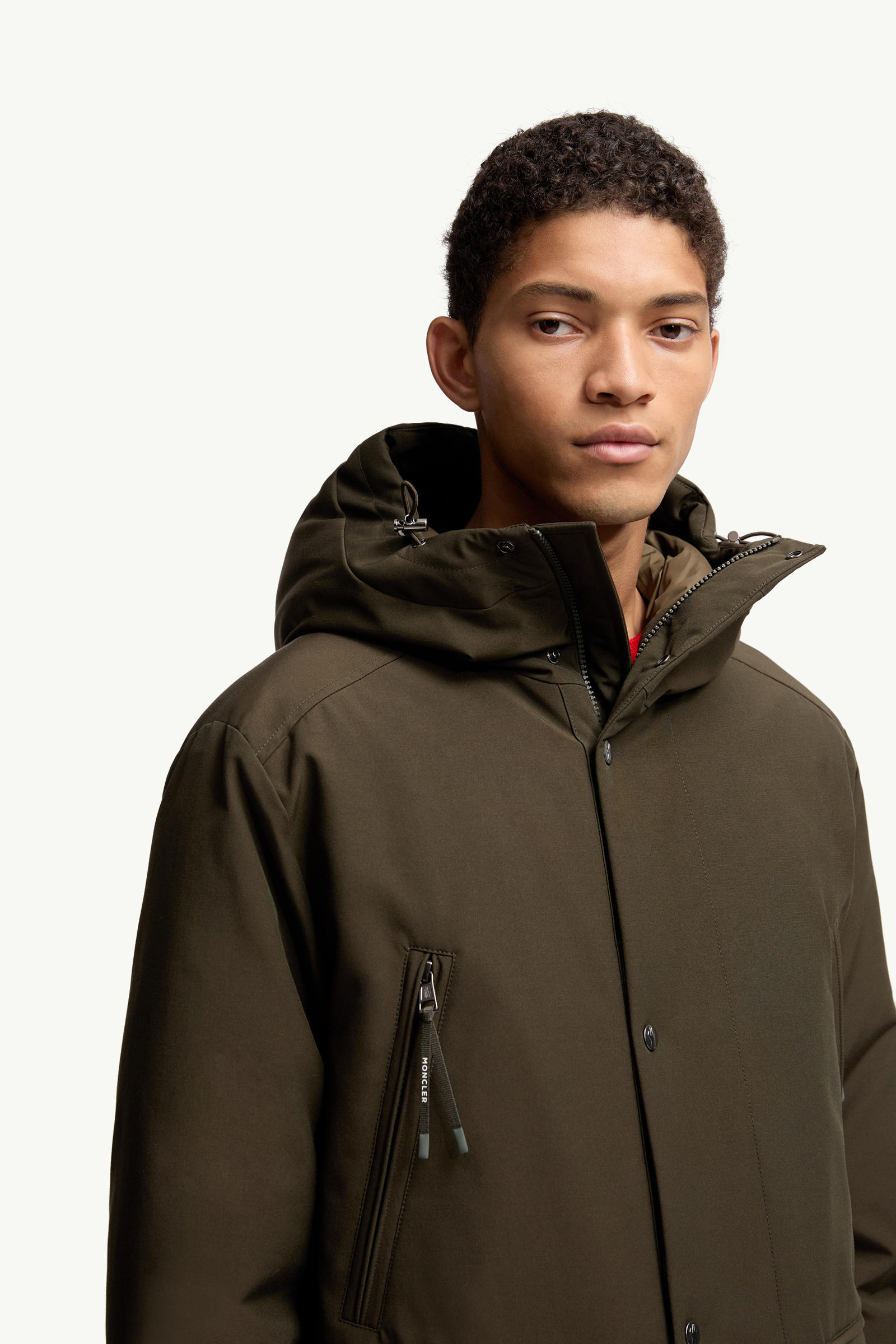 Livradois Hooded Short Down Jacket Men Dark Green Moncler 6