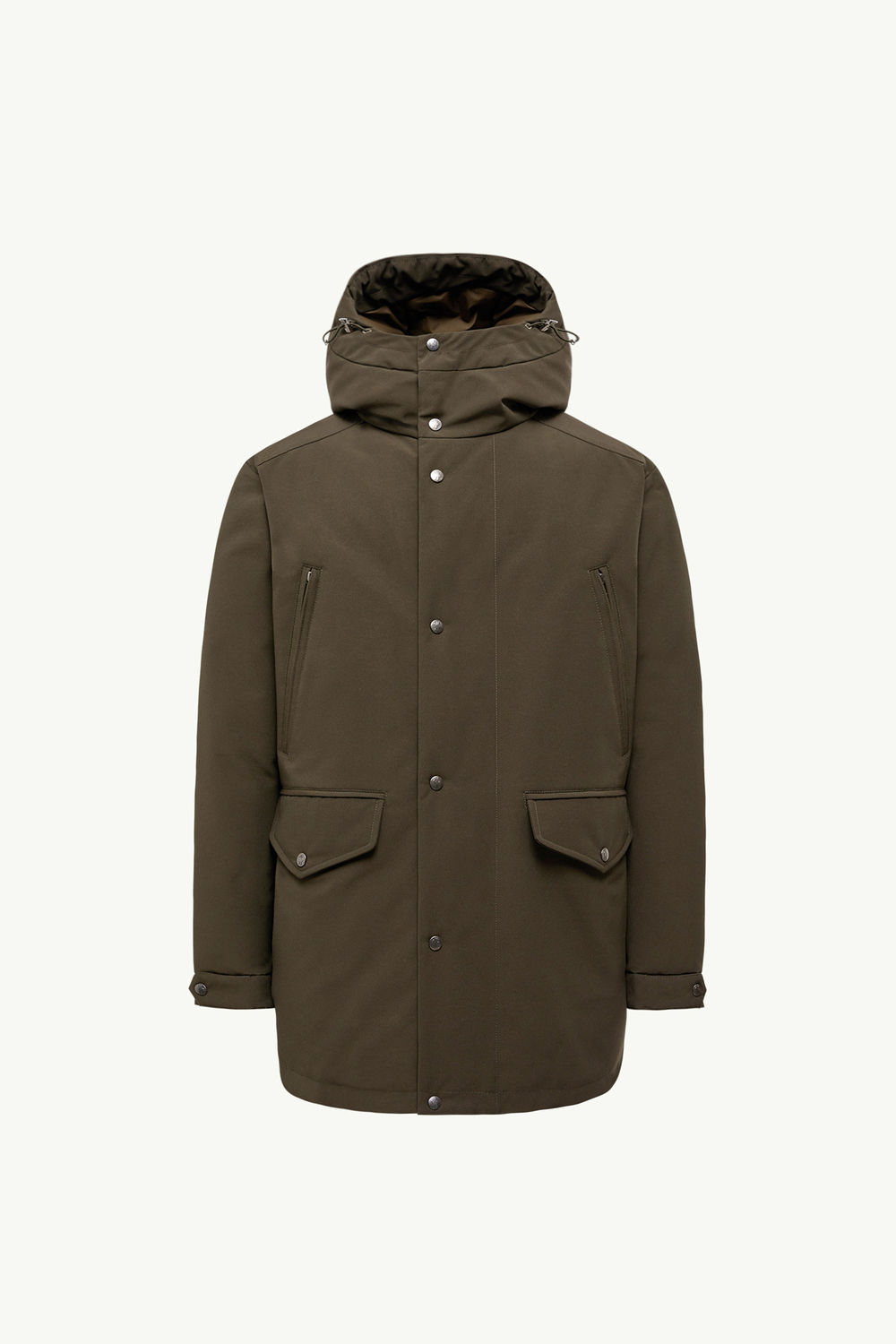 Livradois Hooded Mid-Length Down Jacket Men Dark Green Moncler 2