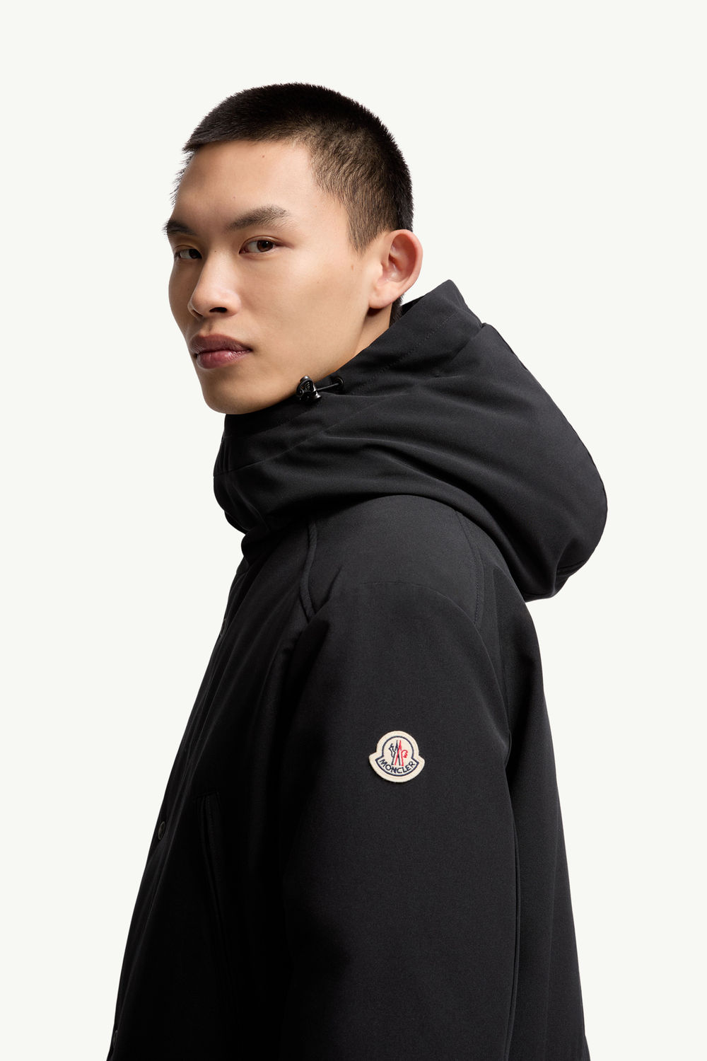 Livradois Hooded Mid-Length Down Jacket Men Black Moncler 1