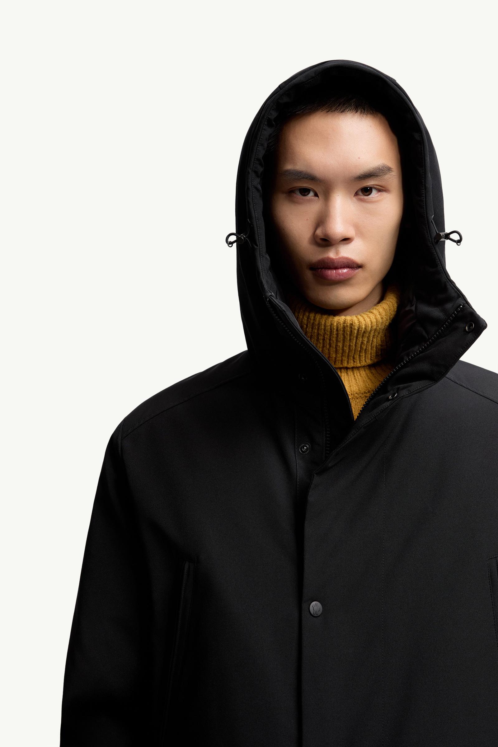 Black Livradois Hooded Mid-Length Down Jacket - Long Down Jackets