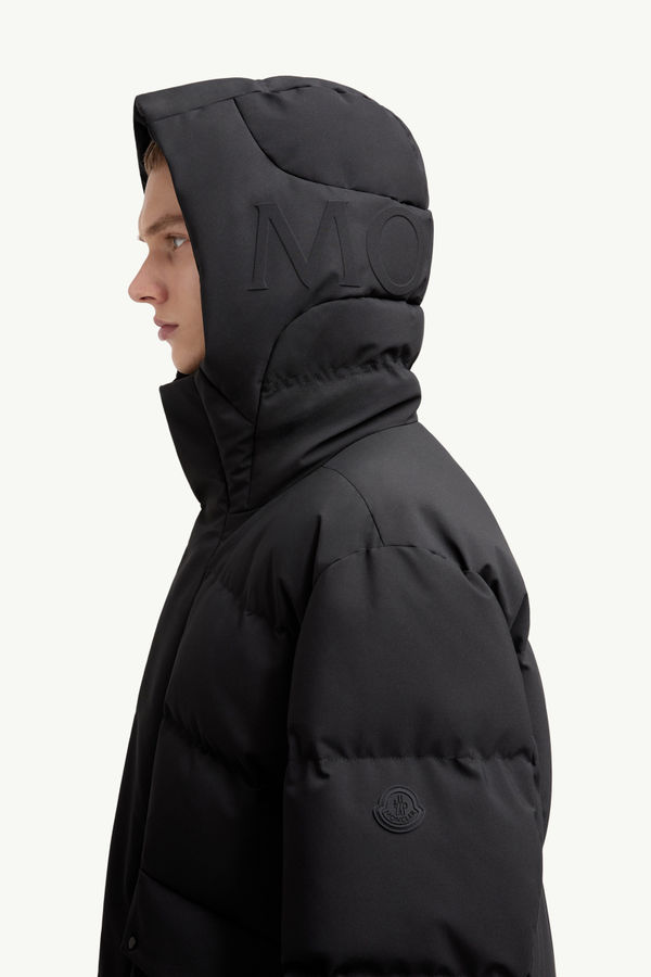 Avioth男士连帽长款羽绒夹克外套 男士 黑色 Moncler 1