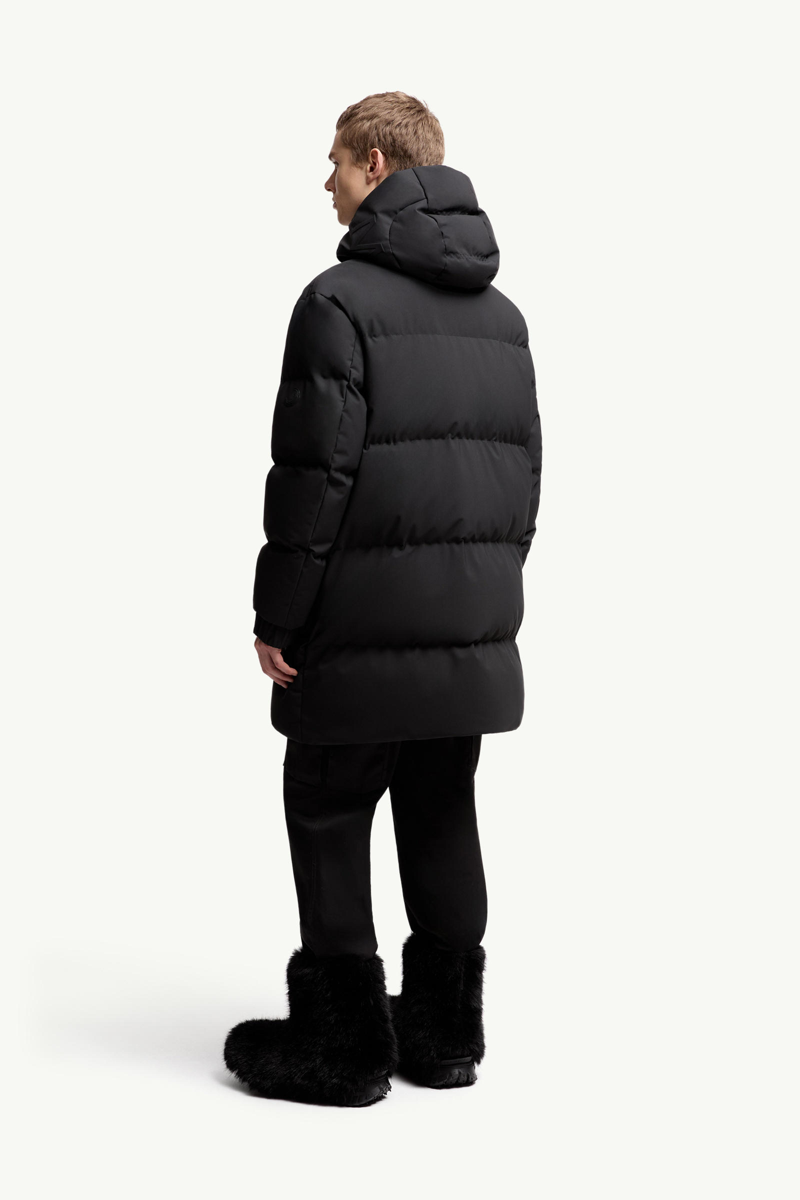 Avioth Hooded Long Down Jacket Men Black Moncler 4