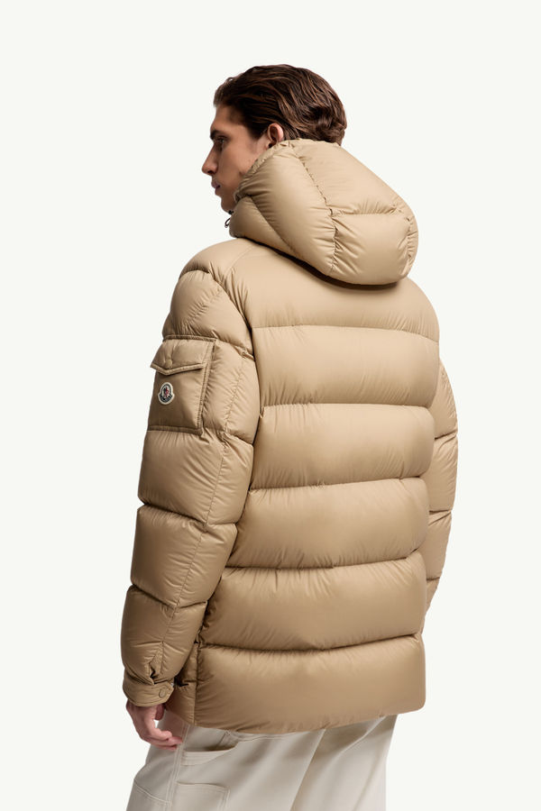 Bretagne Hooded Short Down Jacket Men Beige Moncler 4