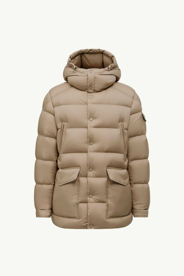 Bretagne Hooded Short Down Jacket Men Beige Moncler 0