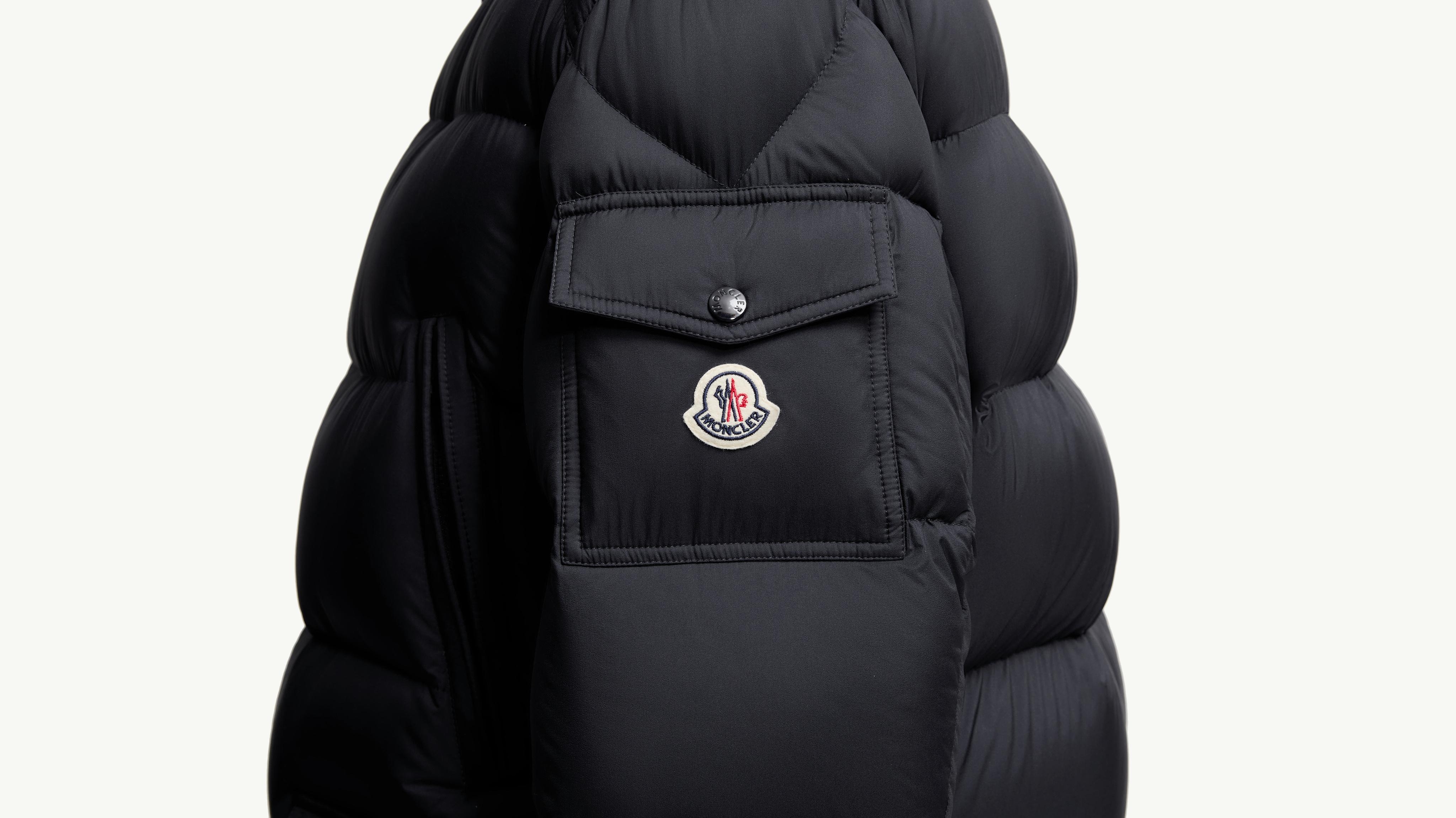 Navy Blue Bretagne Hooded Short Down Jacket - Short Down Jackets