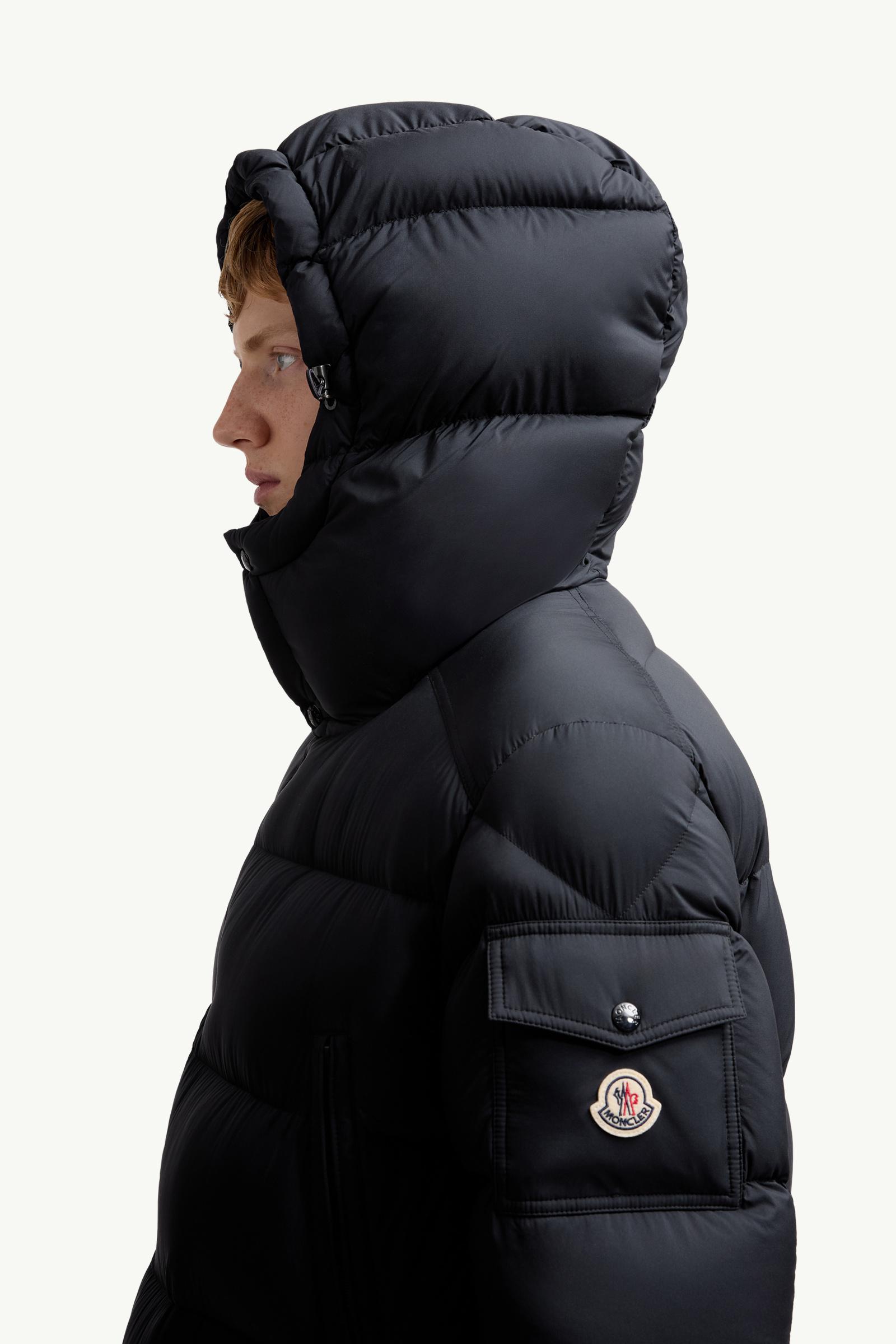 Bretagne Hooded Short Down Jacket Men Navy Blue Moncler 1