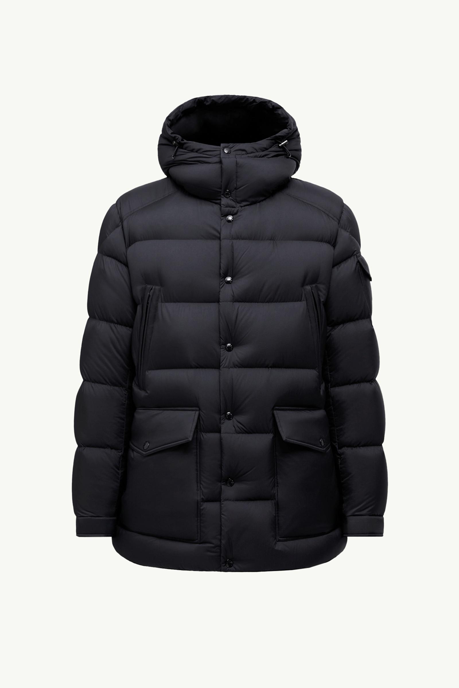 Navy Blue Bretagne Hooded Mid-Length Down Jacket - Long Down Navy Blue Bretagne Hooded Mid-Length Down Jacket - Long Down