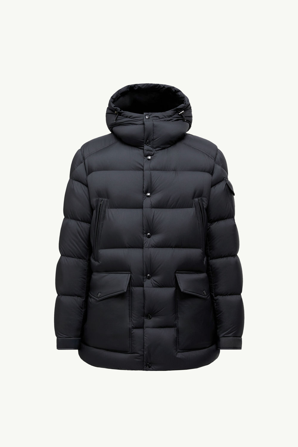 Bretagne Hooded Short Down Jacket Men Navy Blue Moncler 2