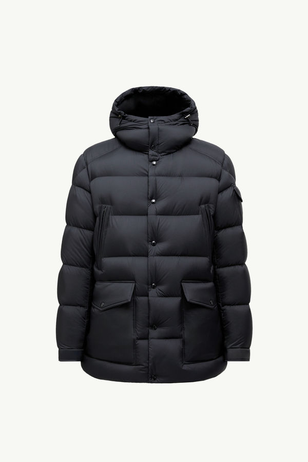 Bretagne Hooded Short Down Jacket Men Navy Blue Moncler 2