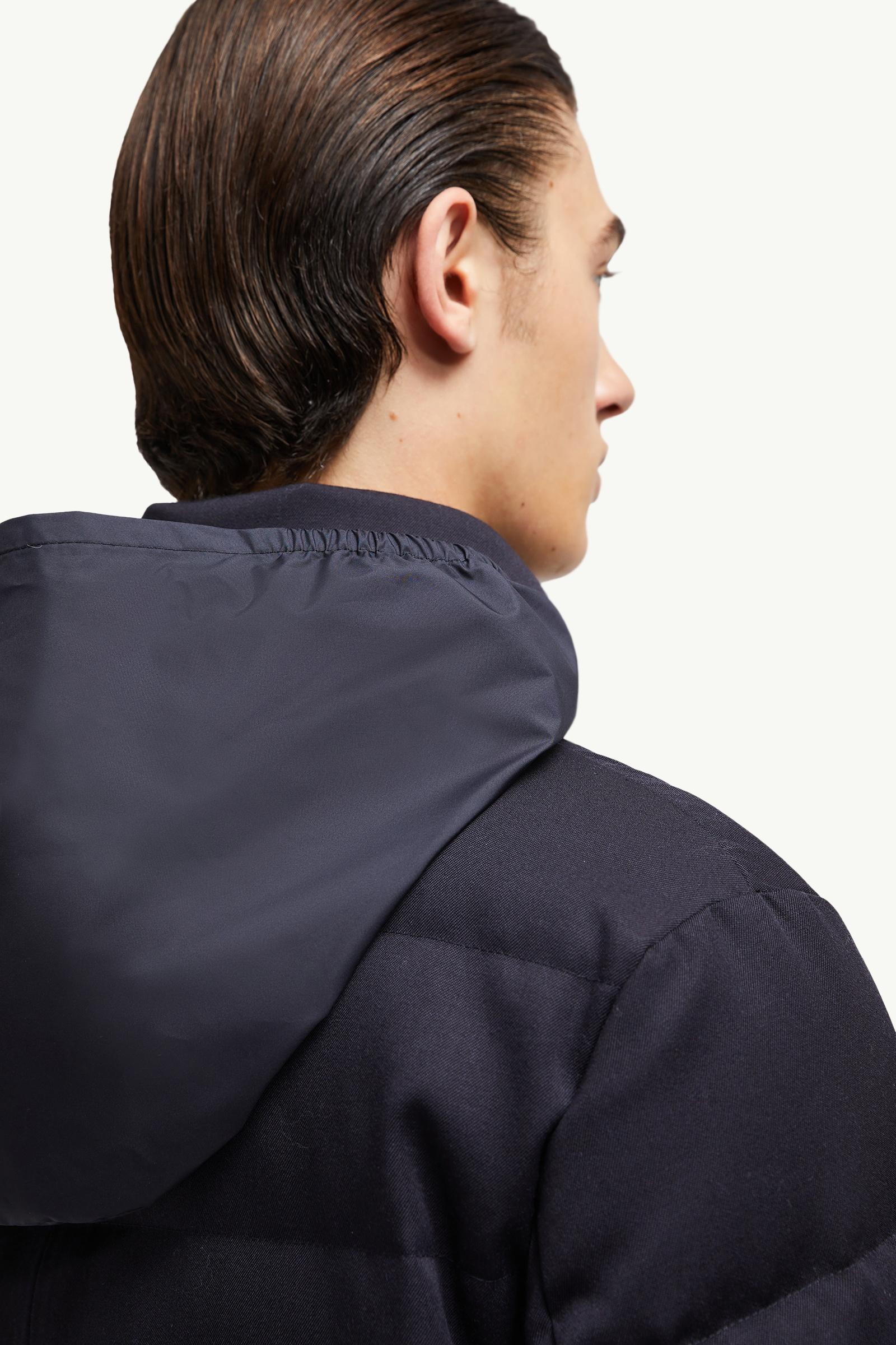 Night Blue Vallonpierre Hooded Long Down Jacket - Long Down