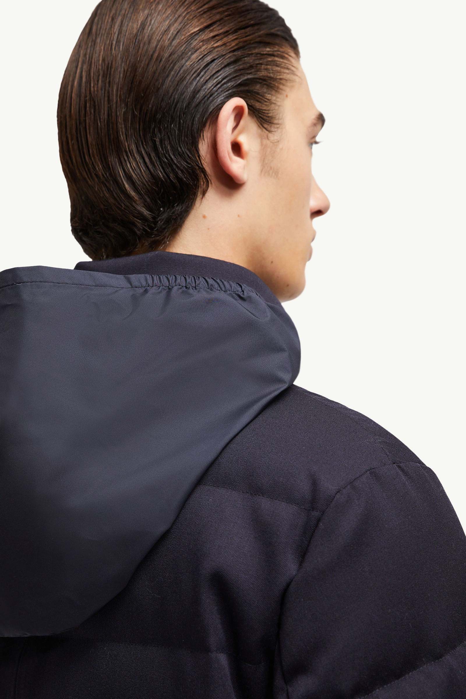 Vallonpierre Hooded Long Down Jacket Men Night Blue Moncler 6