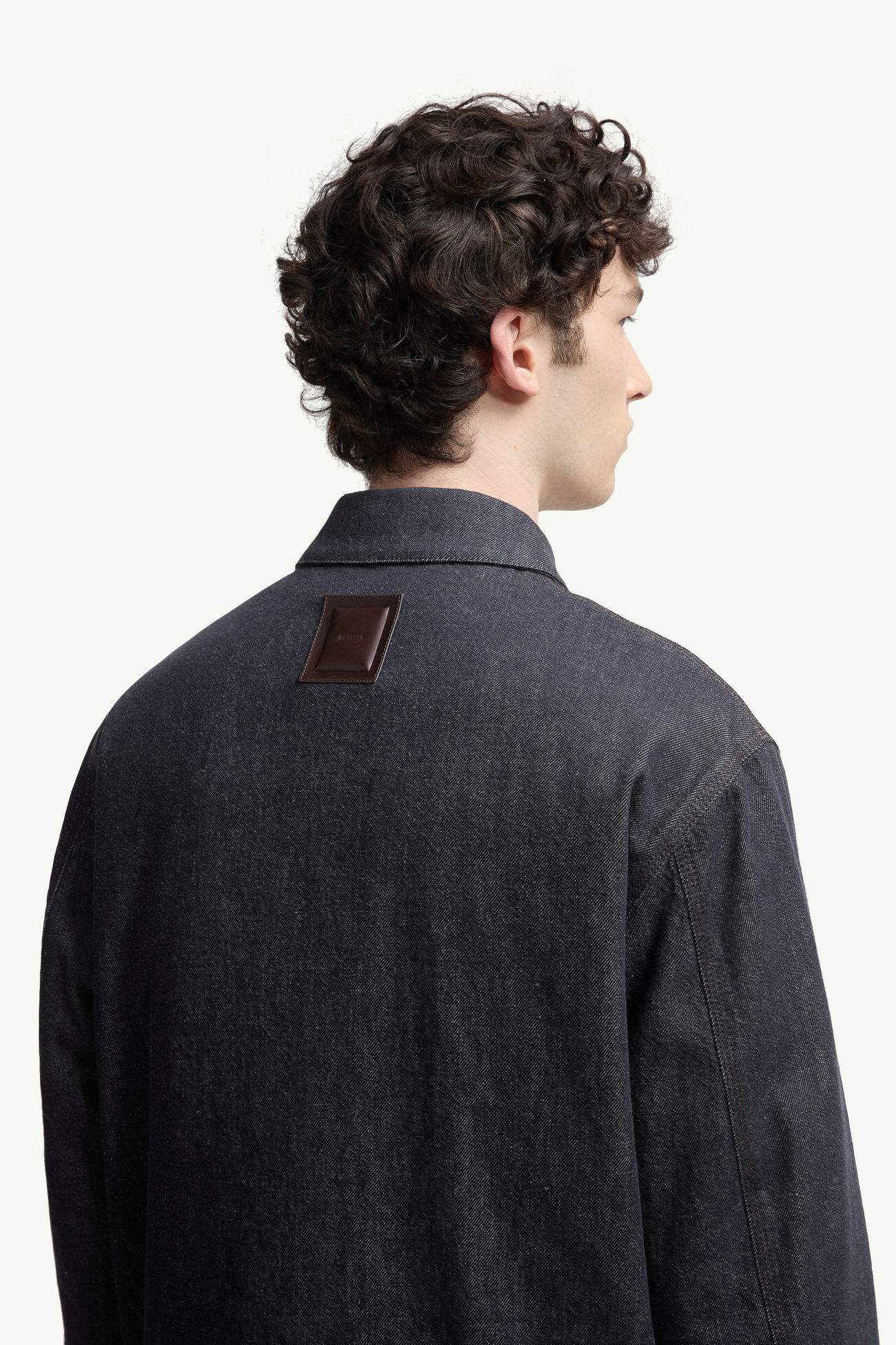 Chaqueta camisera con plumón de tejido vaquero Ormoy Hombre Azul Denim Moncler 5