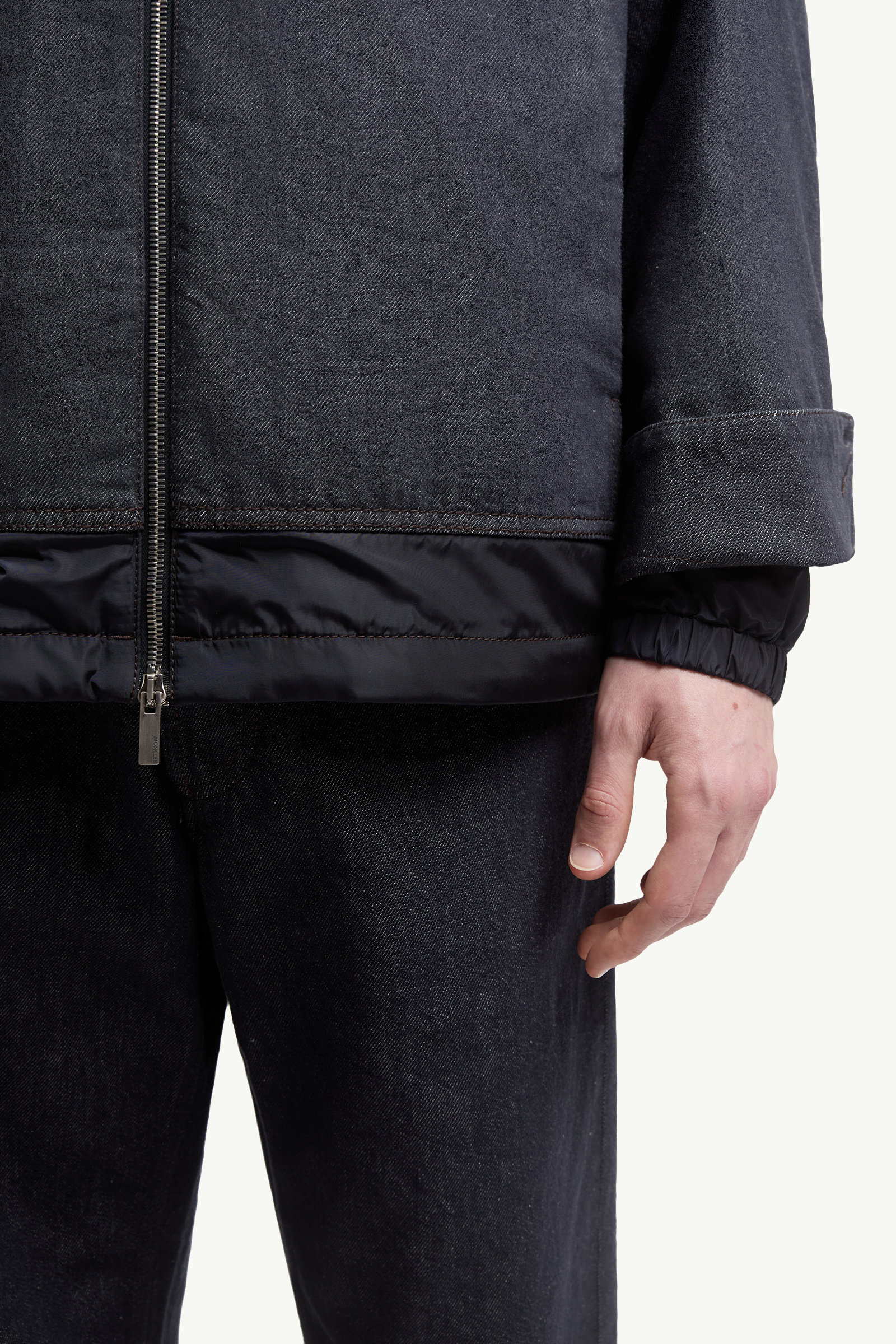 Ormoy Denim Down Shirt Jacket Men Denim Blue Moncler 6