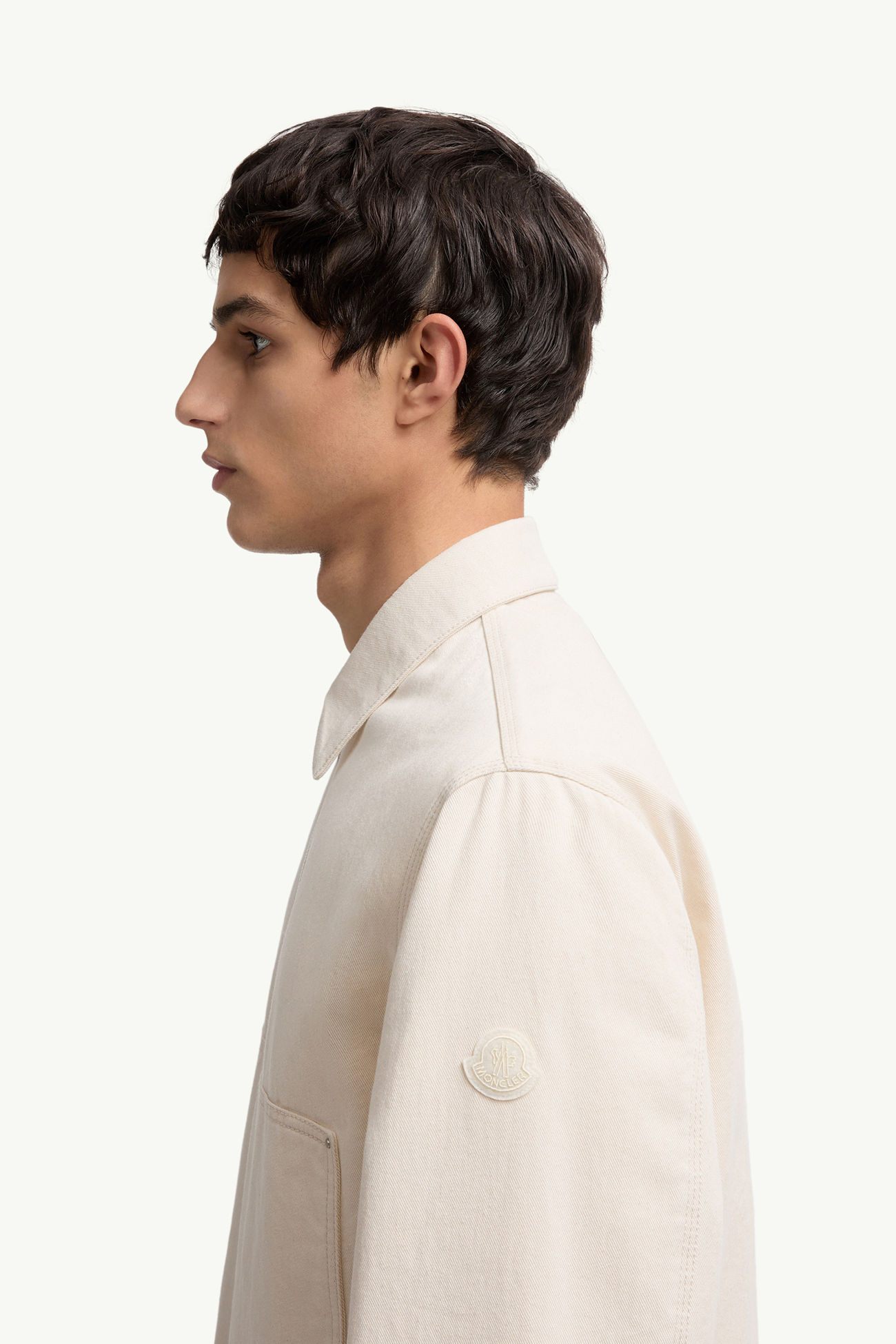 Ormoy牛仔布羽絨恤衫式外套 男士 象牙白色 Moncler 1