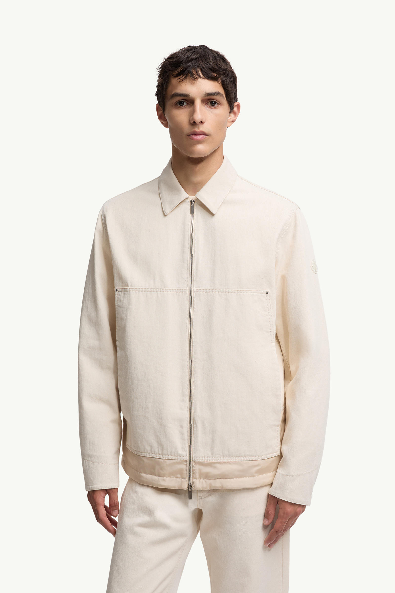 Ormoy Denim Down Shirt Jacket Men White Ivory Moncler 3
