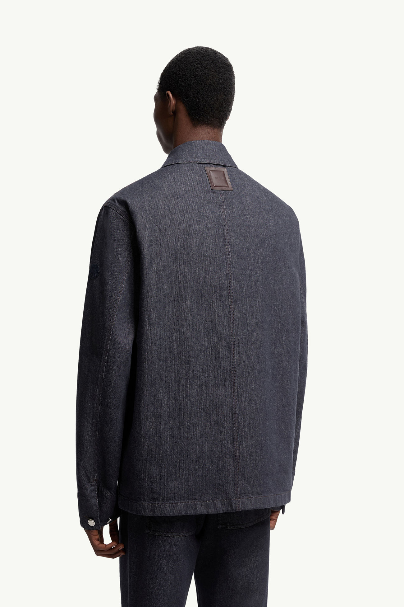Chaqueta camisera con plumón de tejido vaquero 3 en 1 Forets Hombre Azul Denim Moncler 4