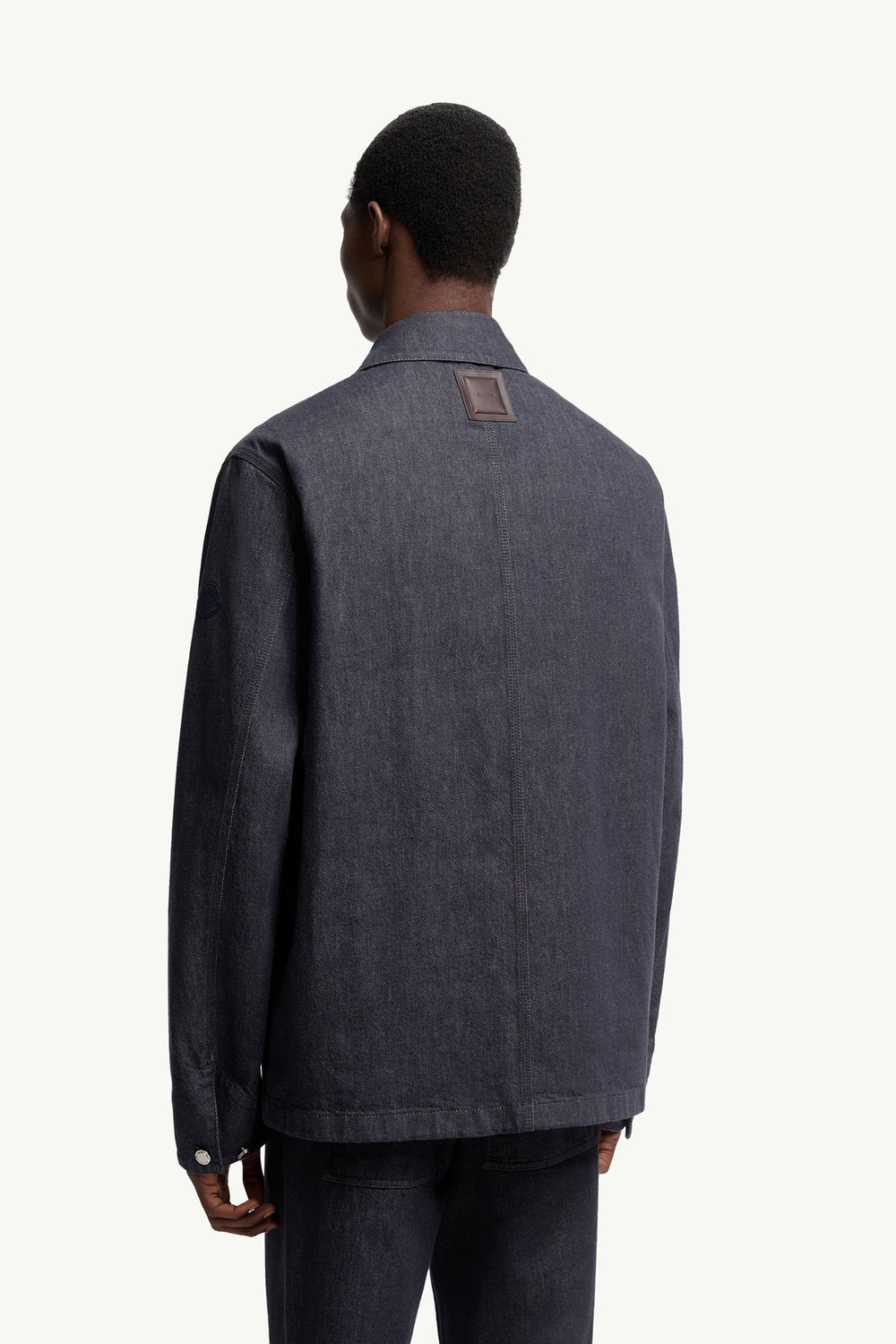 Forets 3-in-1 Denim Down Shirt Jacket Men Denim Blue Moncler 4