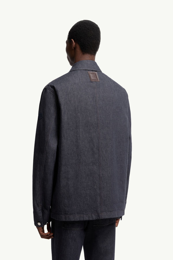 Forets 3-in-1 Denim Down Shirt Jacket Men Denim Blue Moncler 4