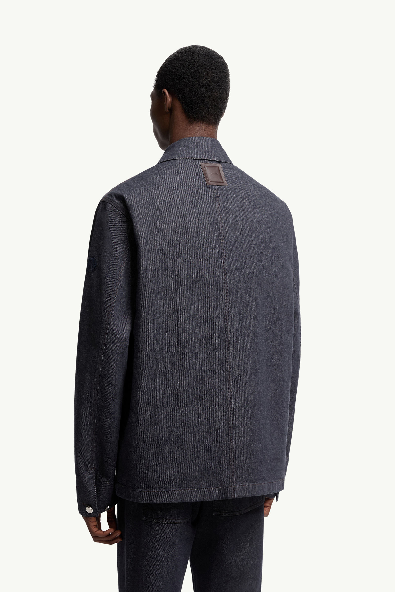 Forets 3-in-1 Denim Down Shirt Jacket Men Denim Blue Moncler 4