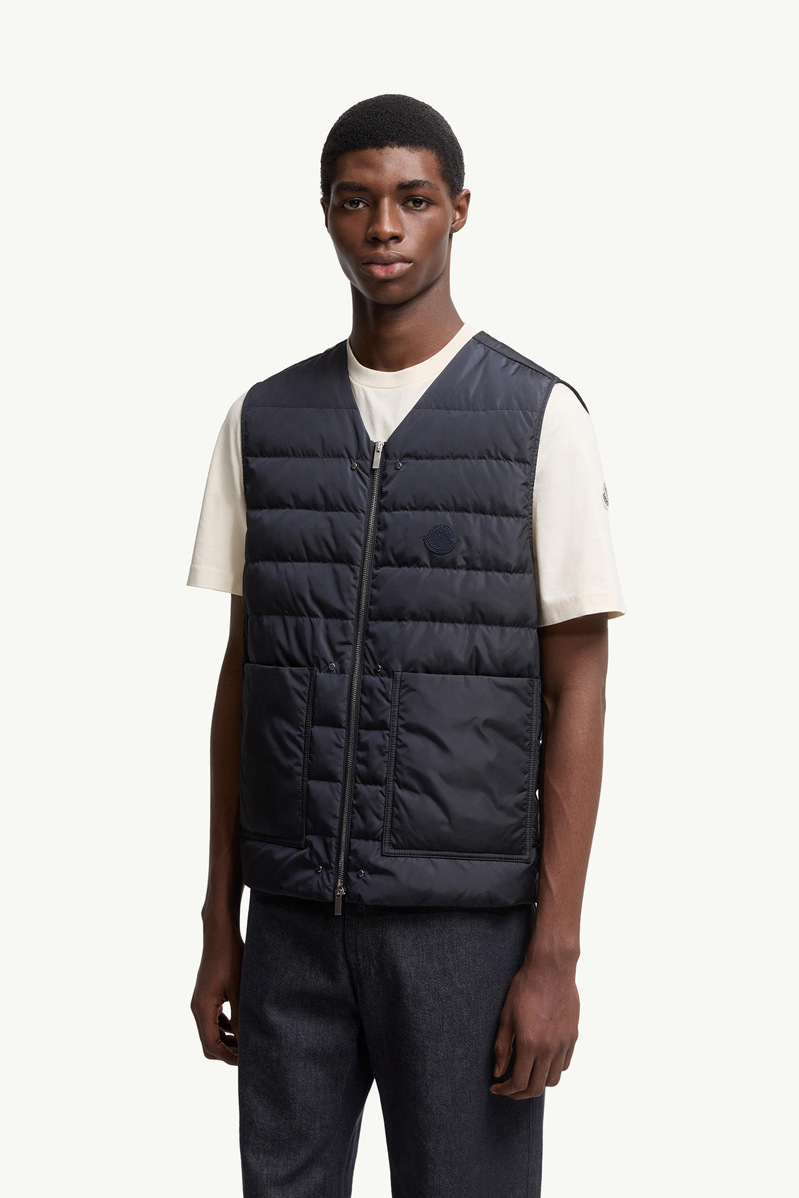 Forets 3-in-1 Denim Down Shirt Jacket Men Denim Blue Moncler 5