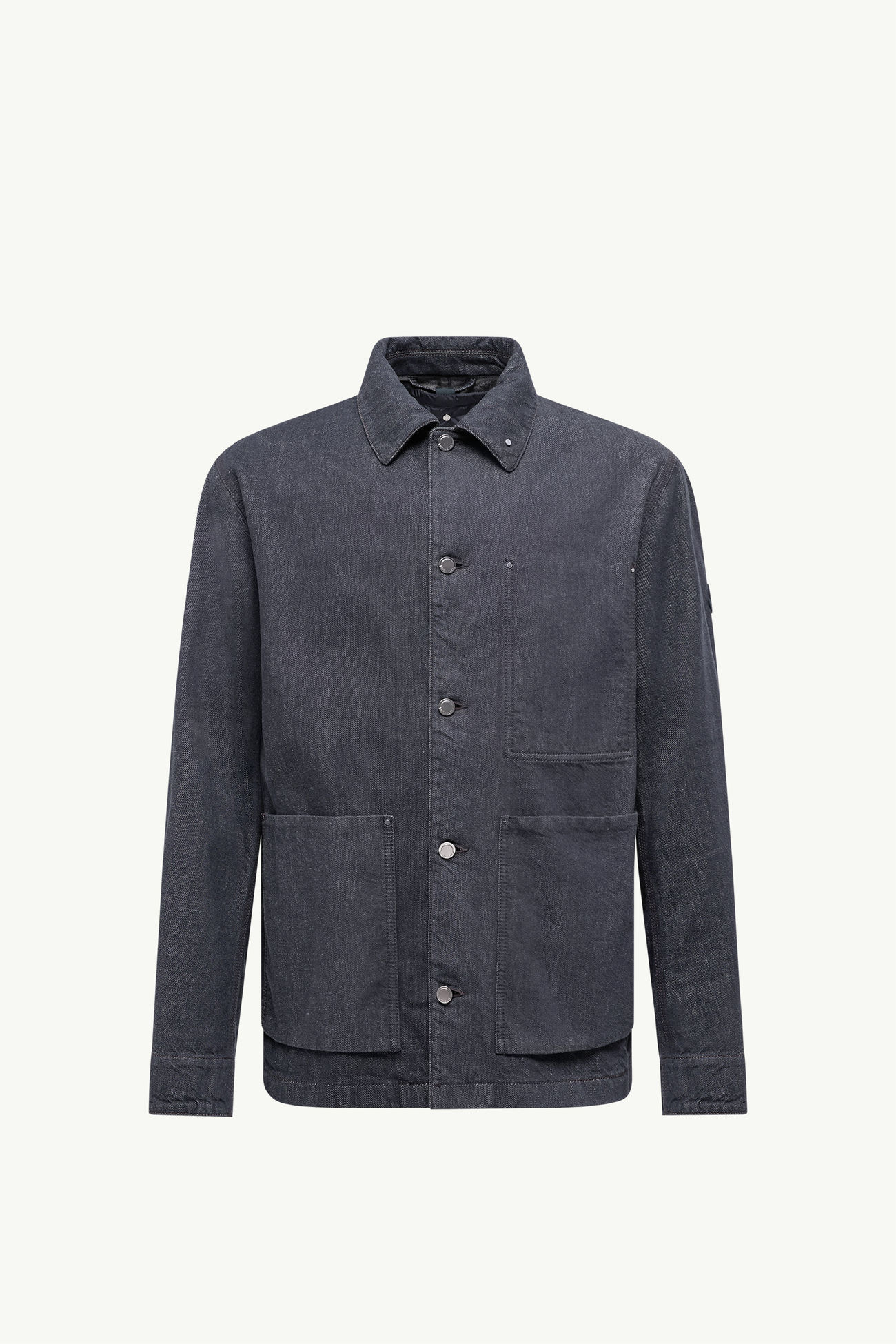 Chaqueta camisera con plumón de tejido vaquero 3 en 1 Forets Hombre Azul Denim Moncler 2