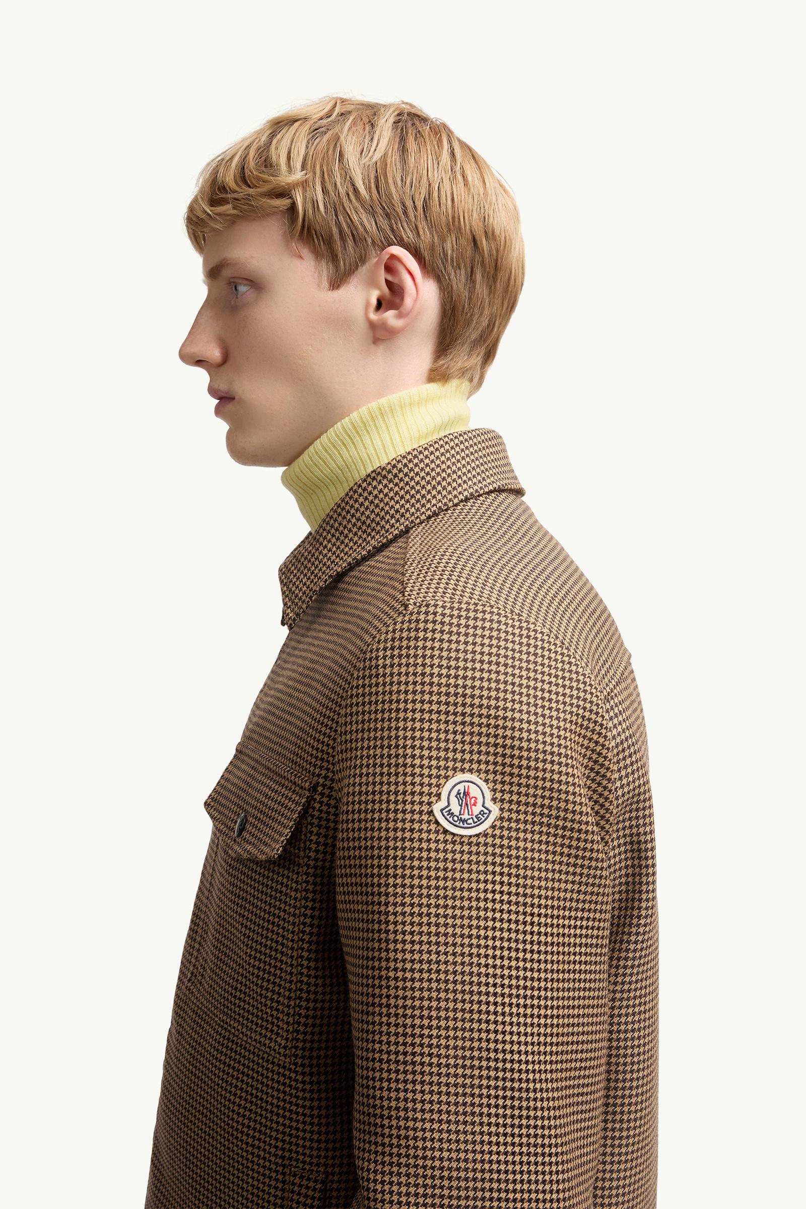Escaut Wool Down Shirt Jacket Men Brown Moncler 1