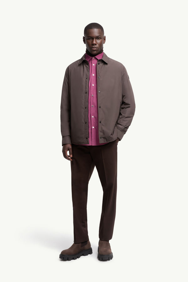 Gascogne  Down Shirt Jacket Men Brown Moncler 0
